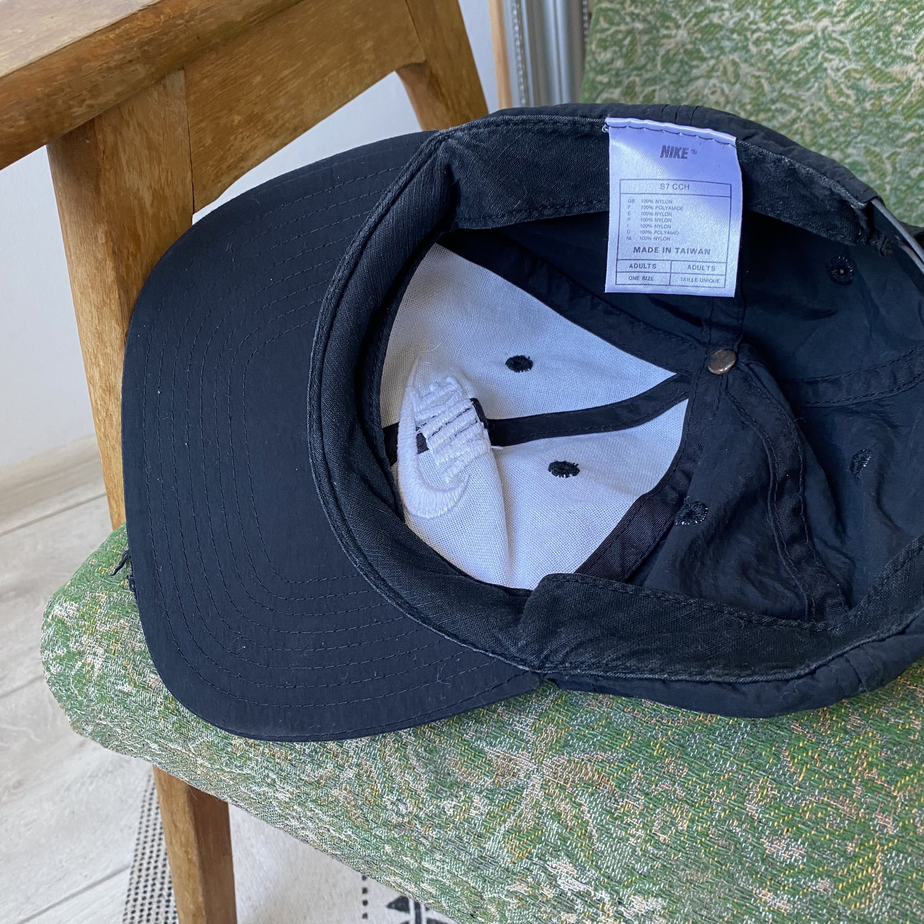 Nike 🖤 Vintage 80-90s Nike Nylon cap Big logo swoosh Dad hat Size ONE SIZE - 10 Thumbnail