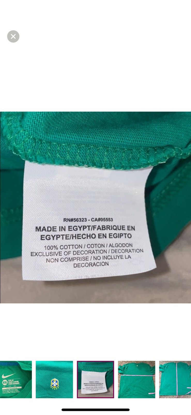 Nike Nike XXL Brazil World Cup tee Size US XXL / EU 58 / 5 - 7 Thumbnail