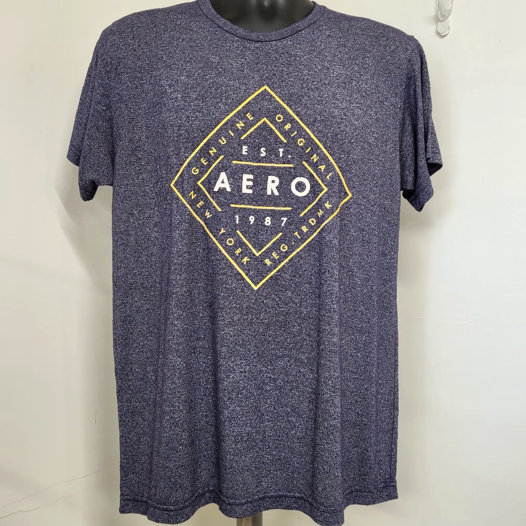 Vintage VINTAGE EST. Aero 1987 T-shirt Men’s Size Large Gray White Print Cotton Blend Preppy 90s Beach Punk Logo Aerosmith Aeropostale Mens Shirt Size US L / EU 52-54 / 3 - 2 Thumbnail