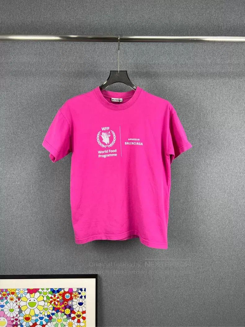 Balenciaga Balenciaga Pink food agency short sleeve T-shirt Size US XS / EU 42 / 0 - 1 Thumbnail