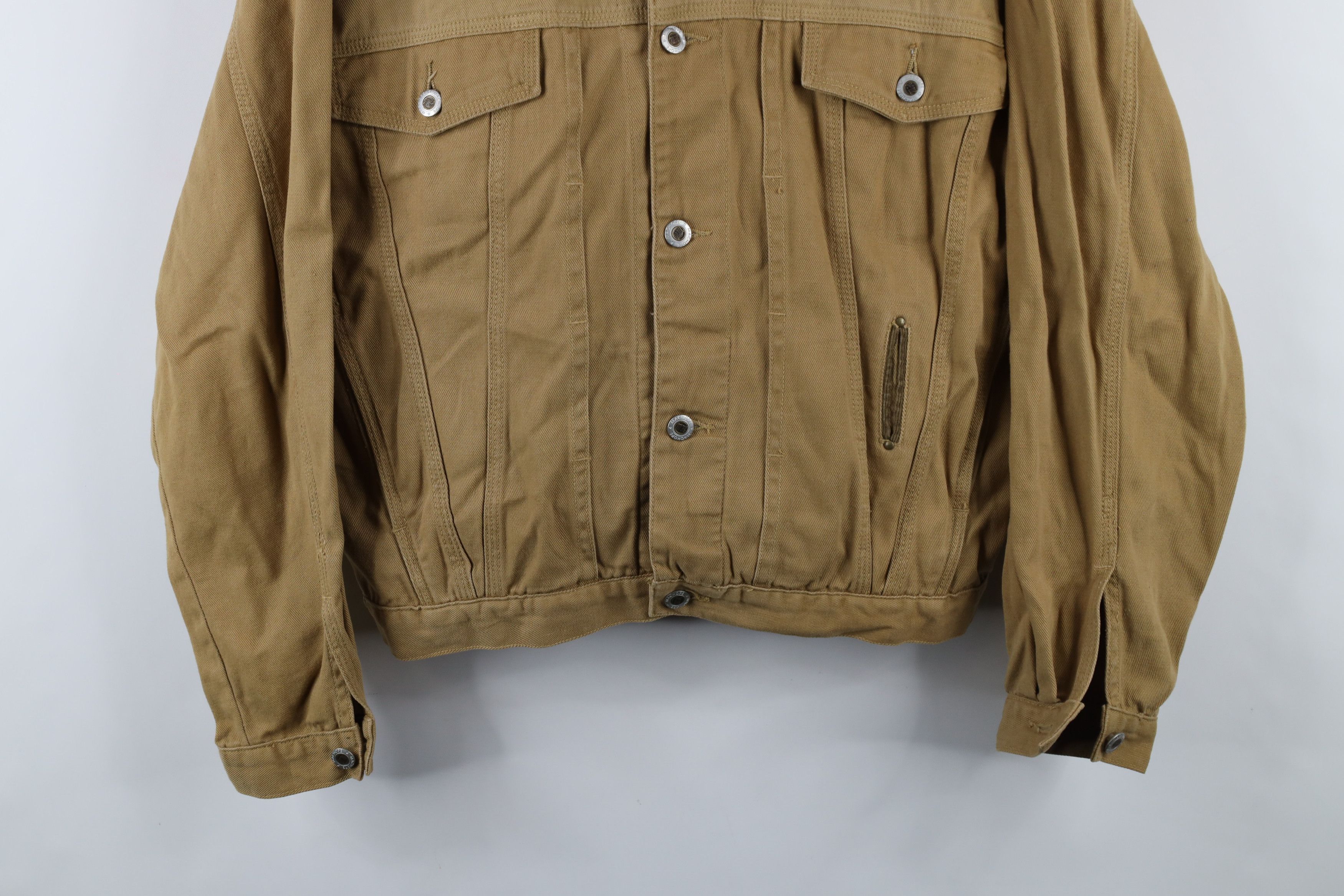 Vintage Vintage 90s Streetwear Corduroy Collar Denim Trucker Jacket Size US L / EU 52-54 / 3 - 3 Thumbnail