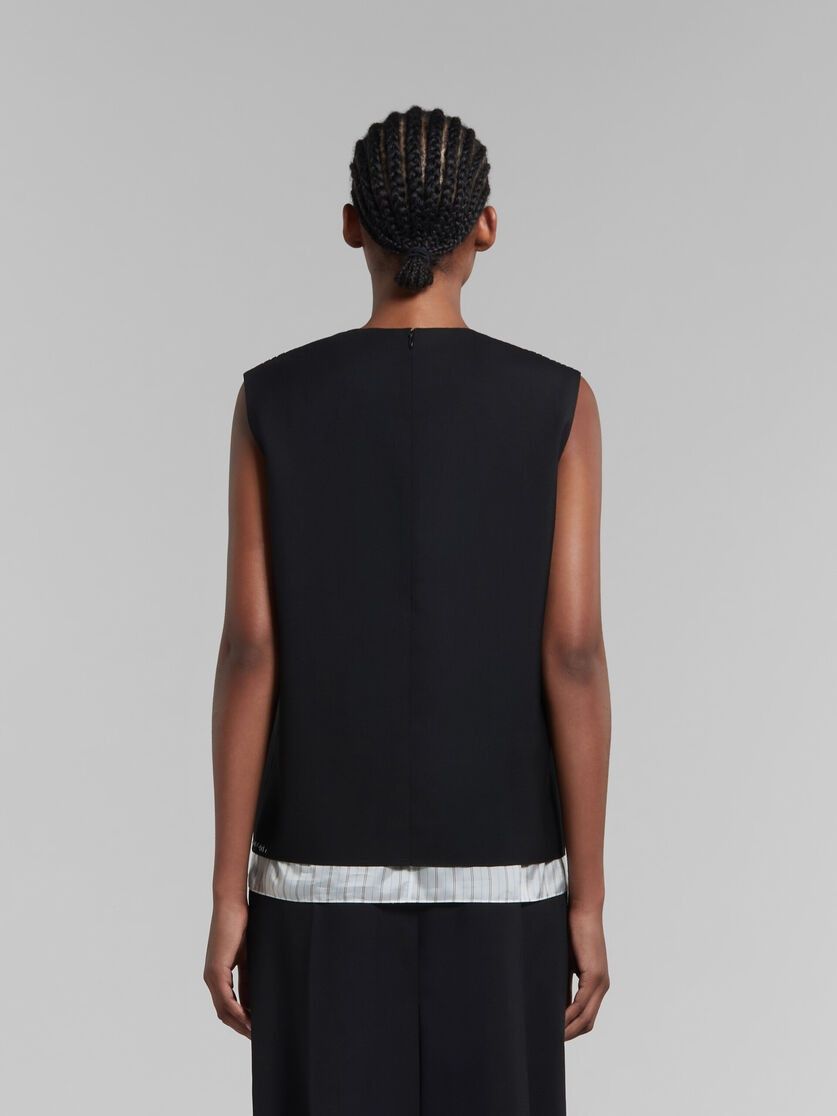 Marni o1w1db10125 Colour Block Sleeveless Blouse in Black Size XL / US 12-14 / IT 48-50 - 4 Thumbnail