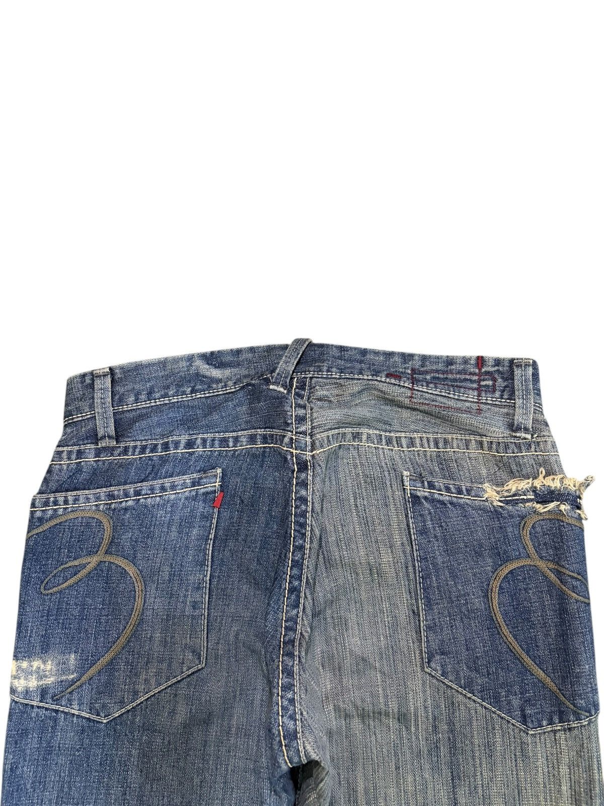 Edwin Vintage Japanese Brand Mud Wash Distress Jeans Size 29" - 4 Thumbnail