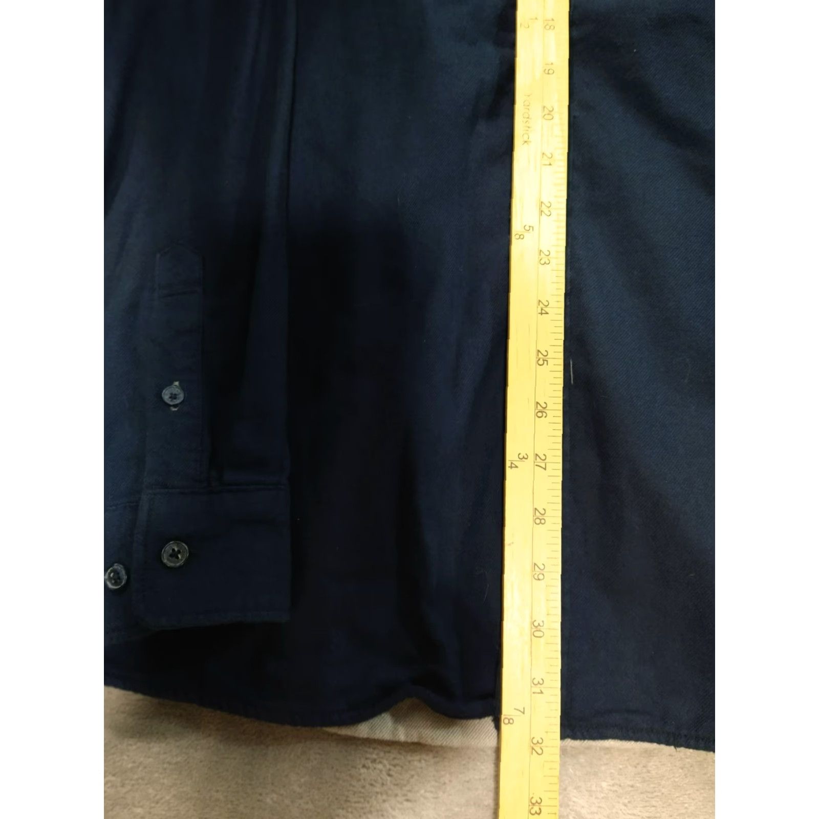 Carbon2Cobalt Carbon 2 Cobalt Shirt Mens 2XL Navy Blue Flannel Long Sleeve Button-Up Pocket Lined Size US XXL / EU 58 / 5 - 4 Thumbnail
