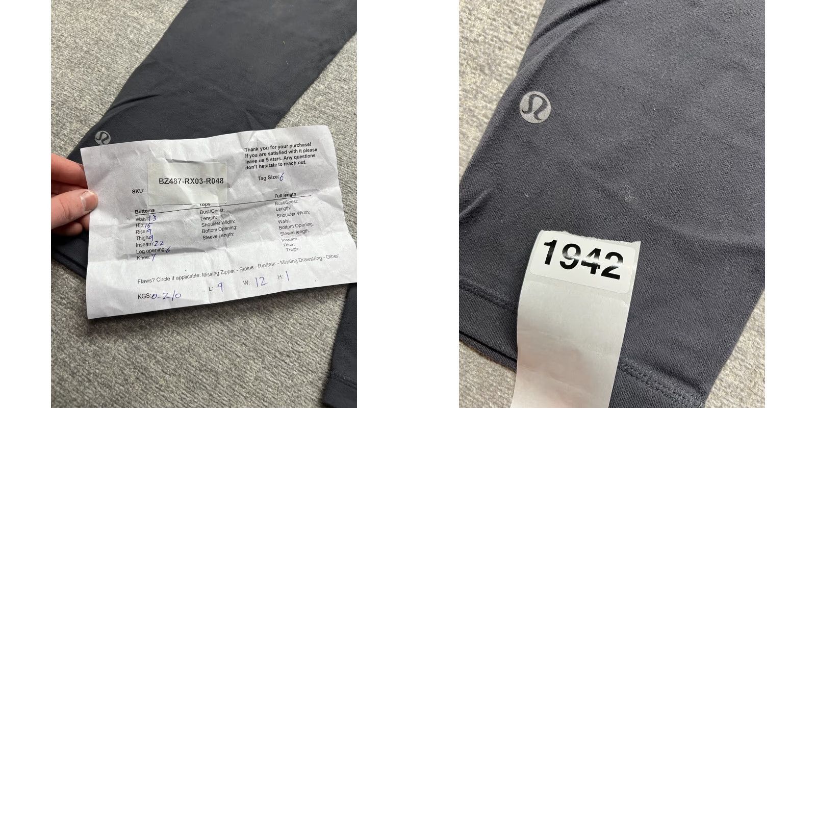 Lululemon LULULEMON Gather & Crow Crop Leggings Women’s 6 Gray 22” Inseam Cropped Skinny Yoga Athleisure Slimming Regular Size Type Leggings Women Size 28" / US 6 / IT 42 - 8 Thumbnail
