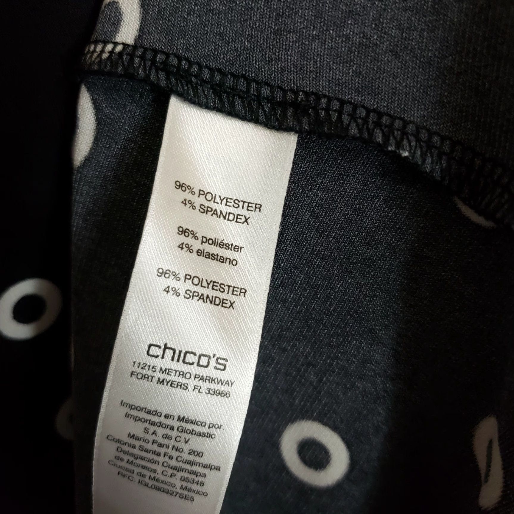Vintage Chicos Womens Dress Short Black White 3/4 Sleeve S Pink? Size S / US 4 / IT 40 - 6 Thumbnail