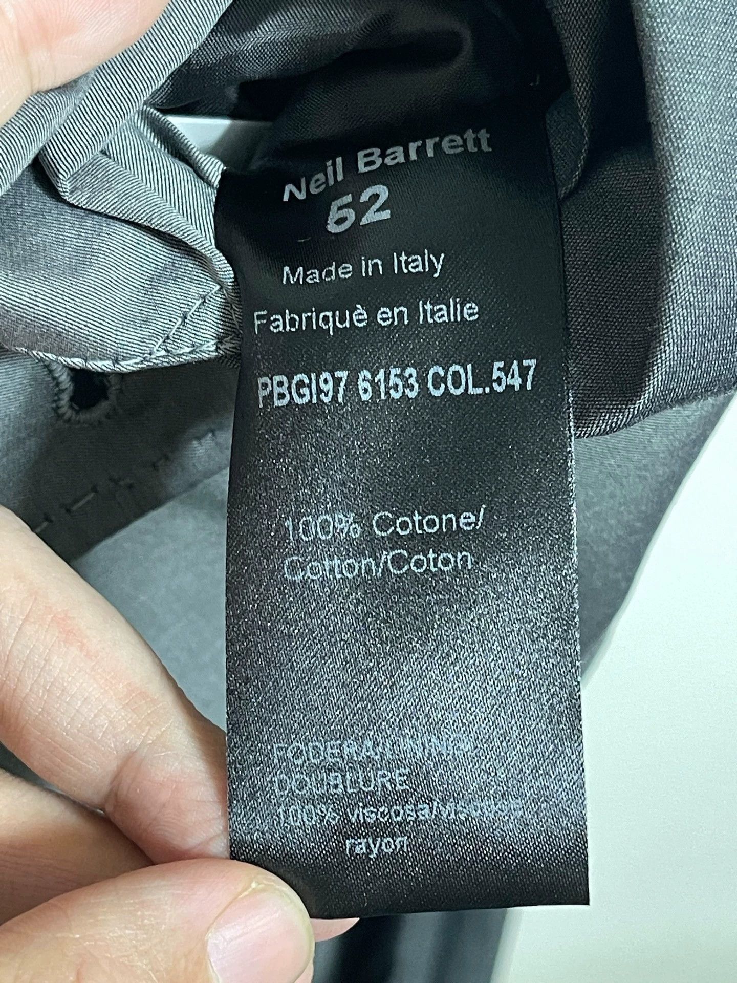 Neil Barrett Neil Barrett Color Blocked Multi-Tone Gray Suit 52 Size 52R - 8 Thumbnail