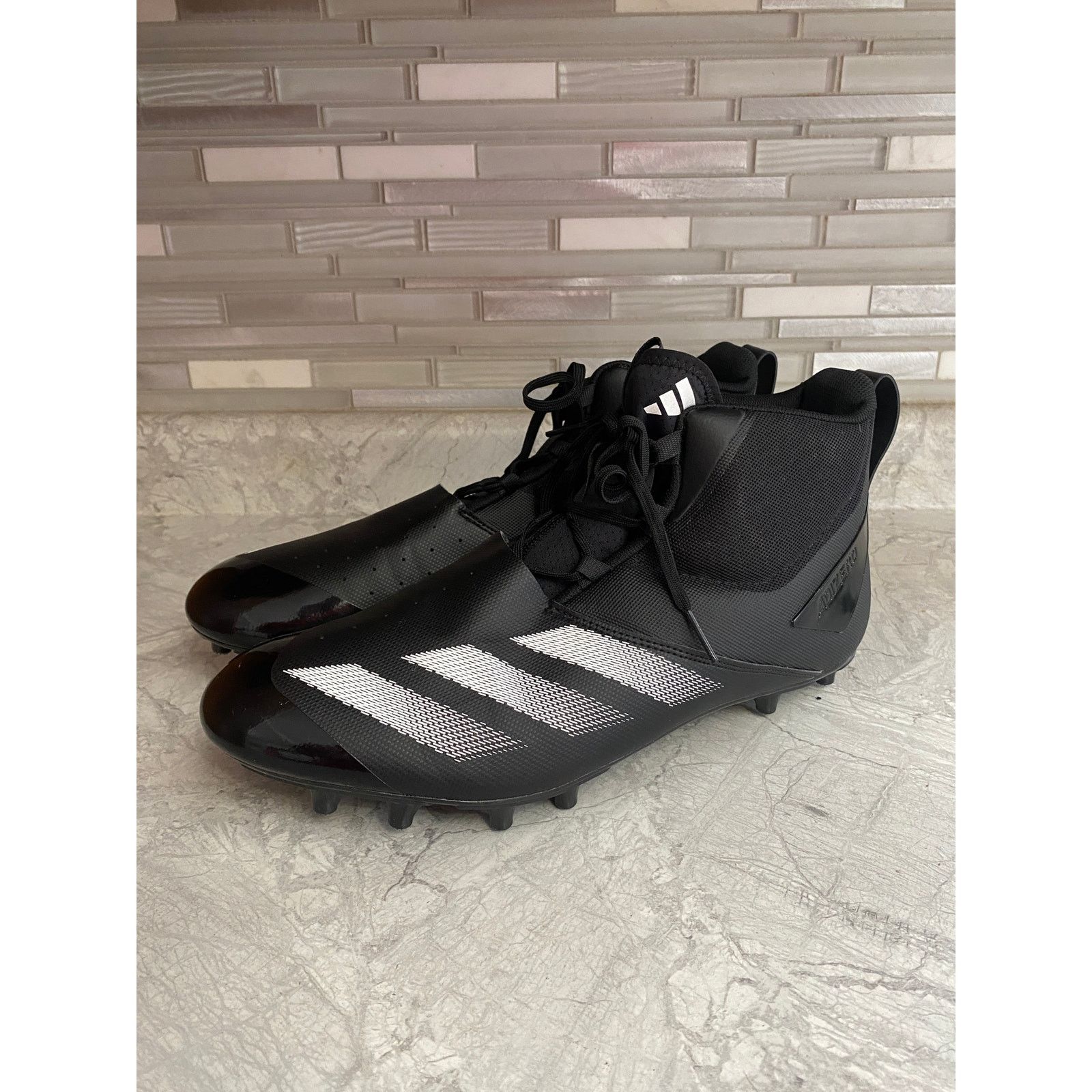 Adidas Adidas Black and White Football Cleats Size 15 Size US 15 / EU 48 - 1 Thumbnail