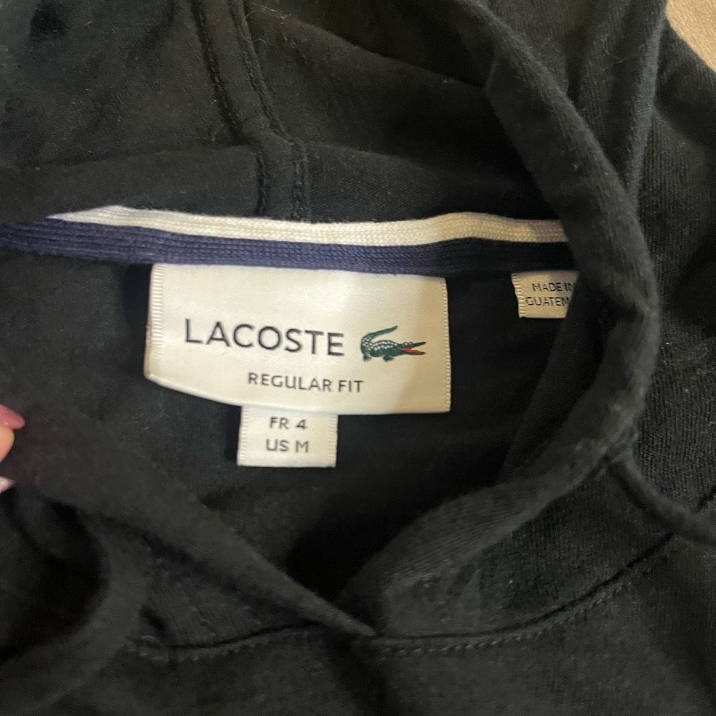 Lacoste Lacoste Black Casual Pullover Hoodie Men Medium Size US M / EU 48-50 / 2 - 3 Thumbnail