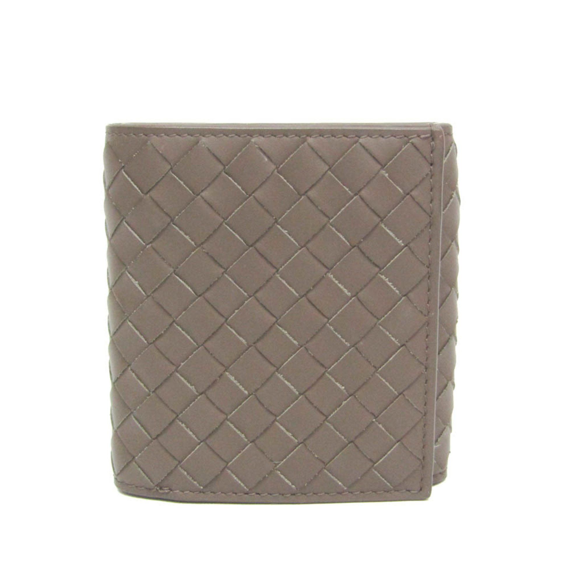 Bottega Veneta Bottega Veneta Intrecciato Compact Wallet Women,Men Leather Wallet (bi-fold) Brown Size ONE SIZE - 1 Thumbnail