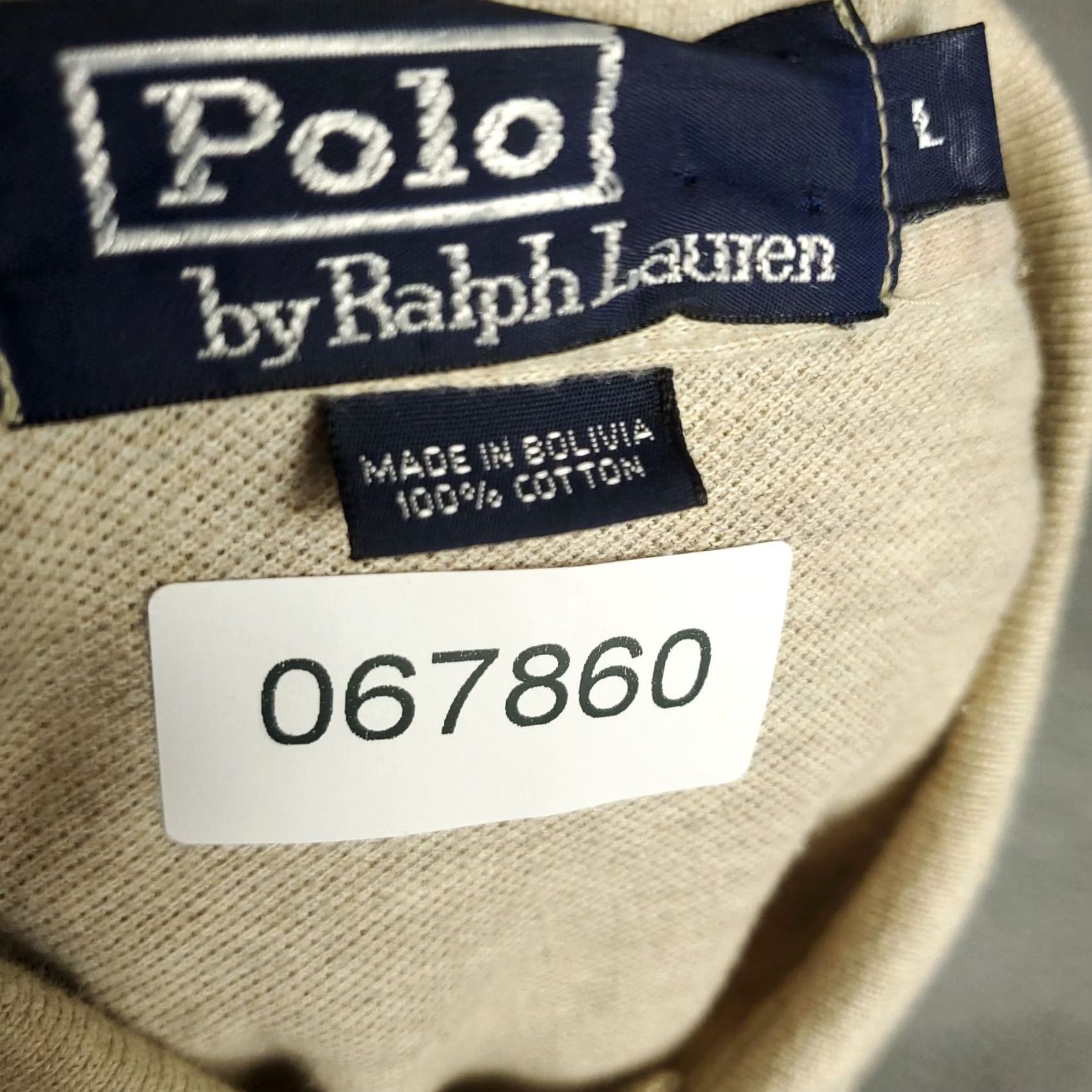 Ralph Lauren Ralph Lauren Polo Shirt Mens Large Beige Pony Casual Short Sleeve Polo Size US L / EU 52-54 / 3 - 8 Thumbnail