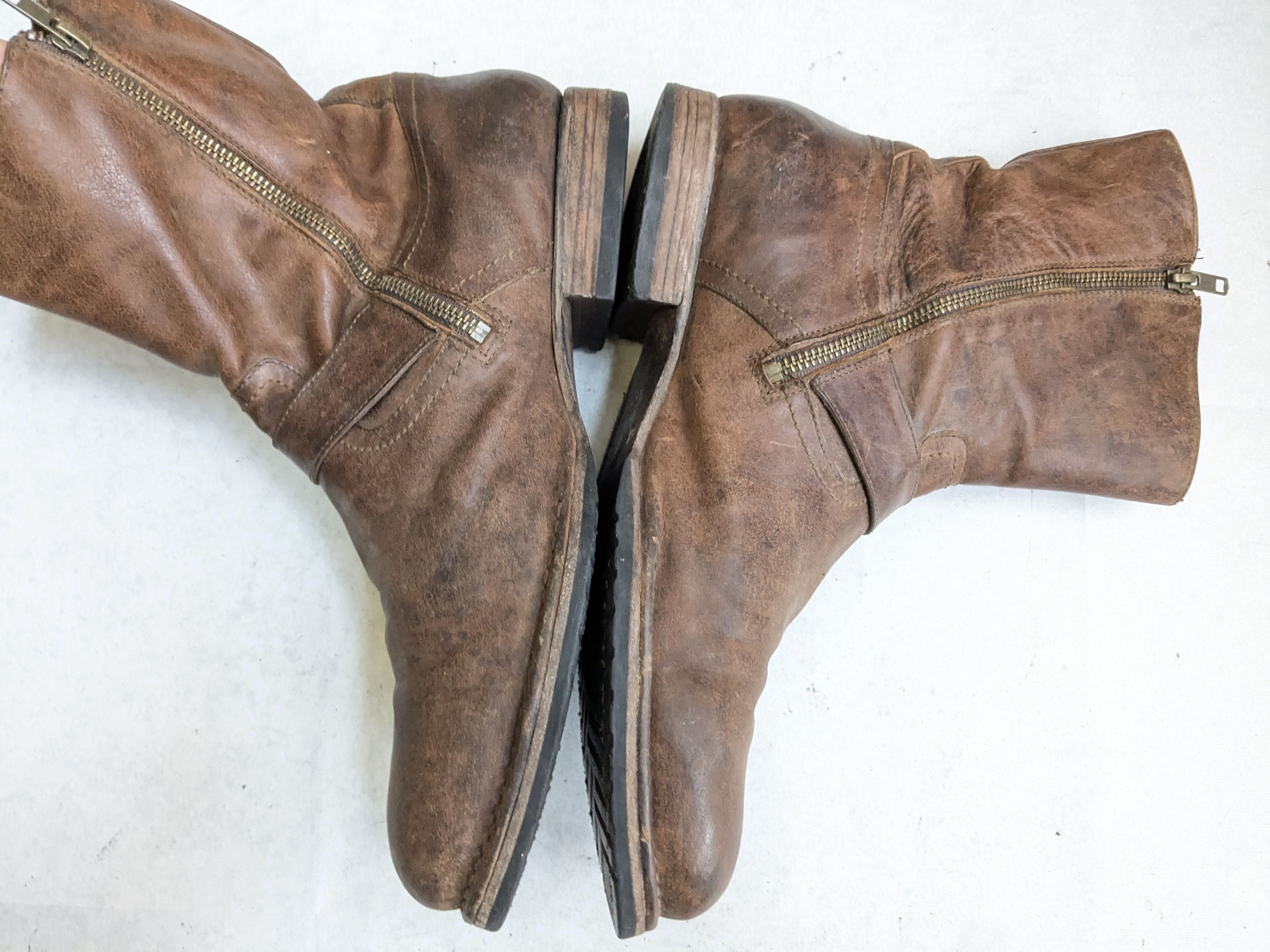 Frye Frye Engineer Boots Brown Leather 11.5 Leather Buckle Size US 11.5 / EU 44-45 - 12 Thumbnail