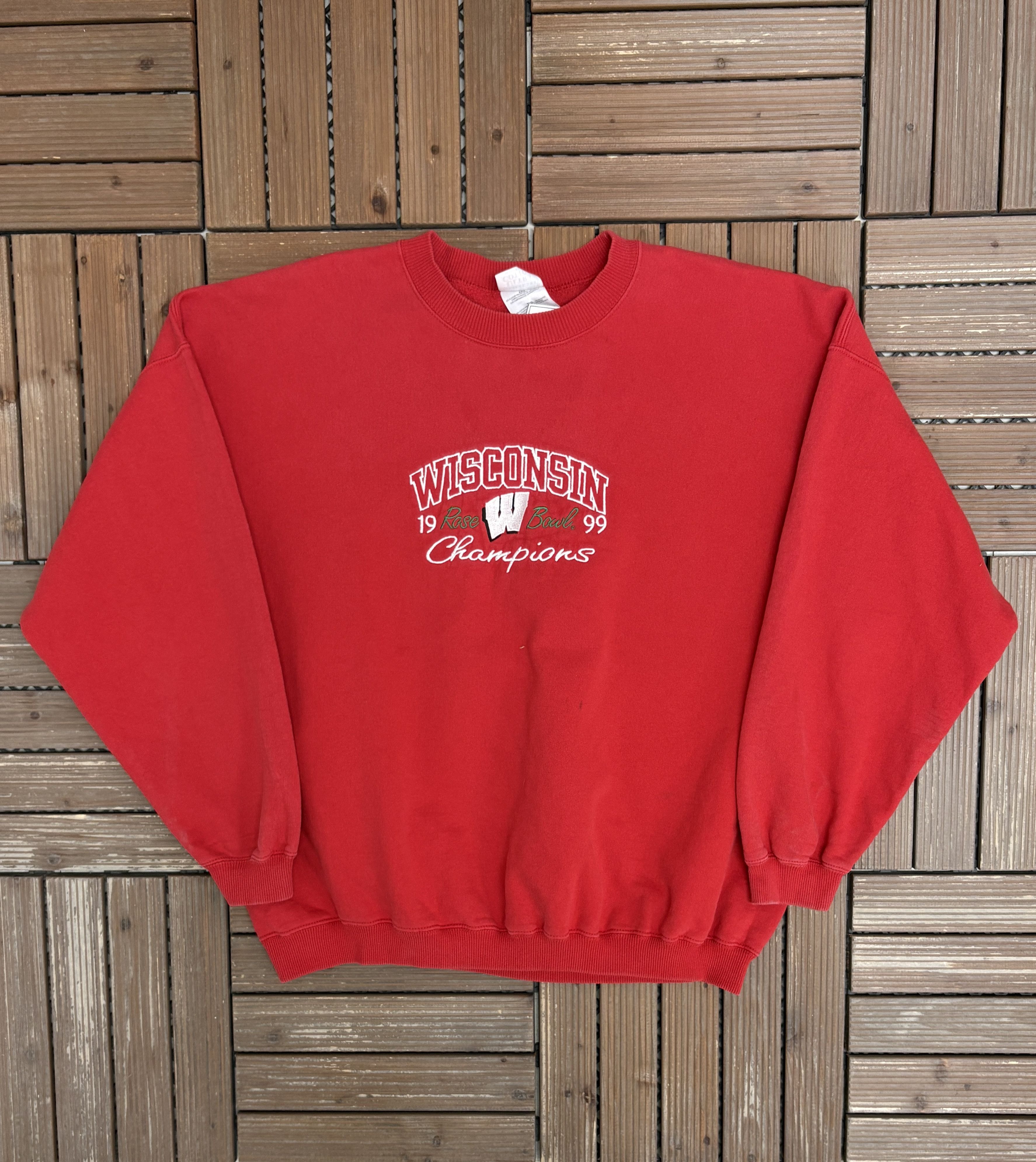 Vintage Wisconsin Badgers Rose Bowl 1999 Champions Vintage Crewneck Size US XXL / EU 58 / 5 - 1 Thumbnail