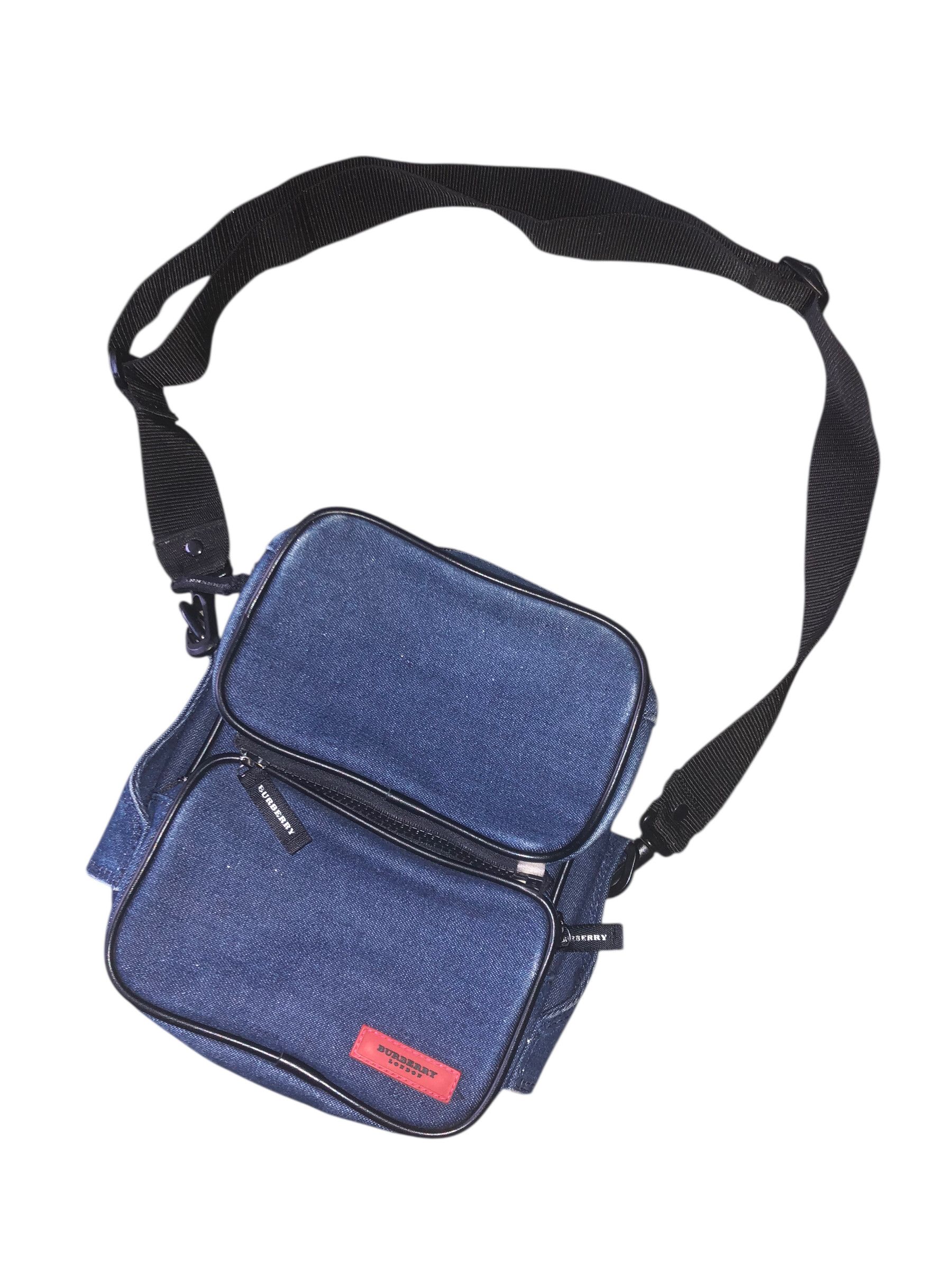 🔥BURBERRY LONDON Denim Pouch Detachable 2 Way Bag Crossbody