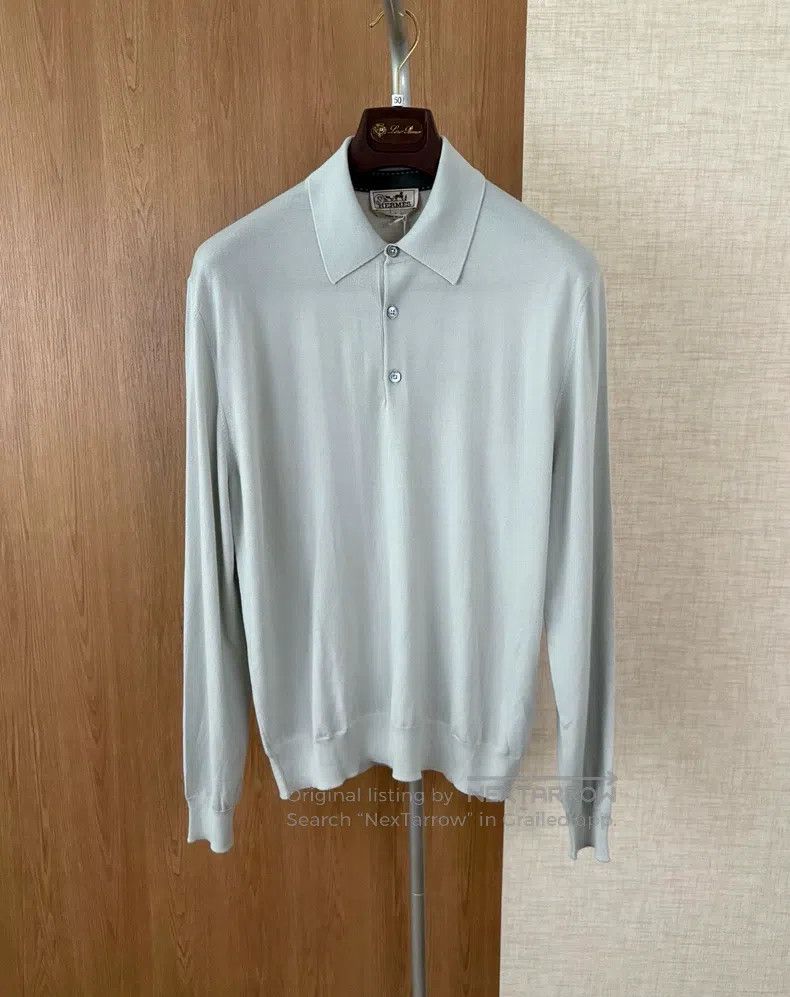 Hermes Hermes Autumn and Winter Men's Knitted Polo Size US L / EU 52-54 / 3 - 1 Thumbnail