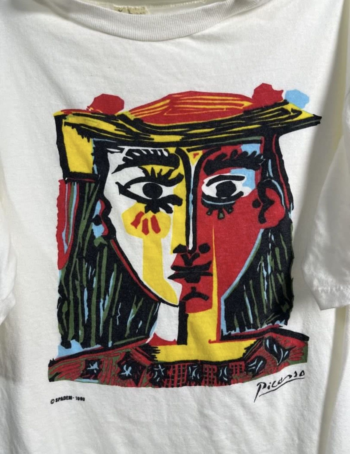 Vintage 🖼️ Vintage Pablo Picasso Art Tee Abstract Print Rare Size US XL / EU 56 / 4 - 2 Thumbnail