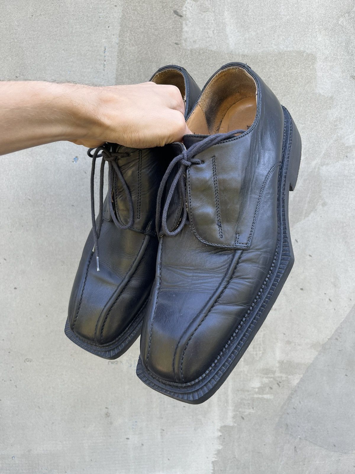 Other Avant Garde Square Sole Balenciaga Style Leather Shoes Opium Size US 10 / EU 43 - 6 Thumbnail