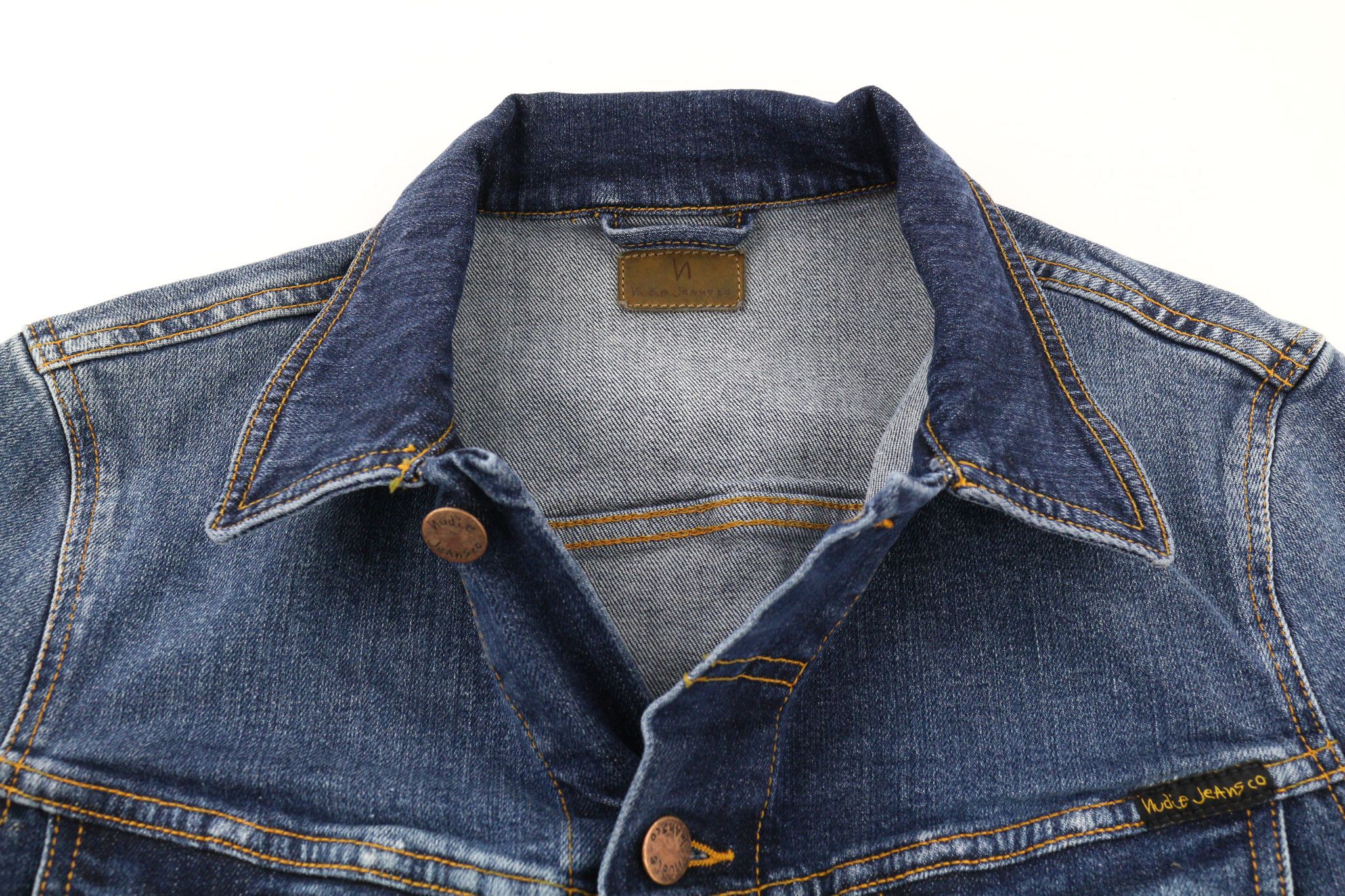 Nudie Jeans PERRY EXCELLENT BLUE S Denim Stretch Blue Jacket 80810 Size US S / EU 44-46 / 1 - 4 Thumbnail