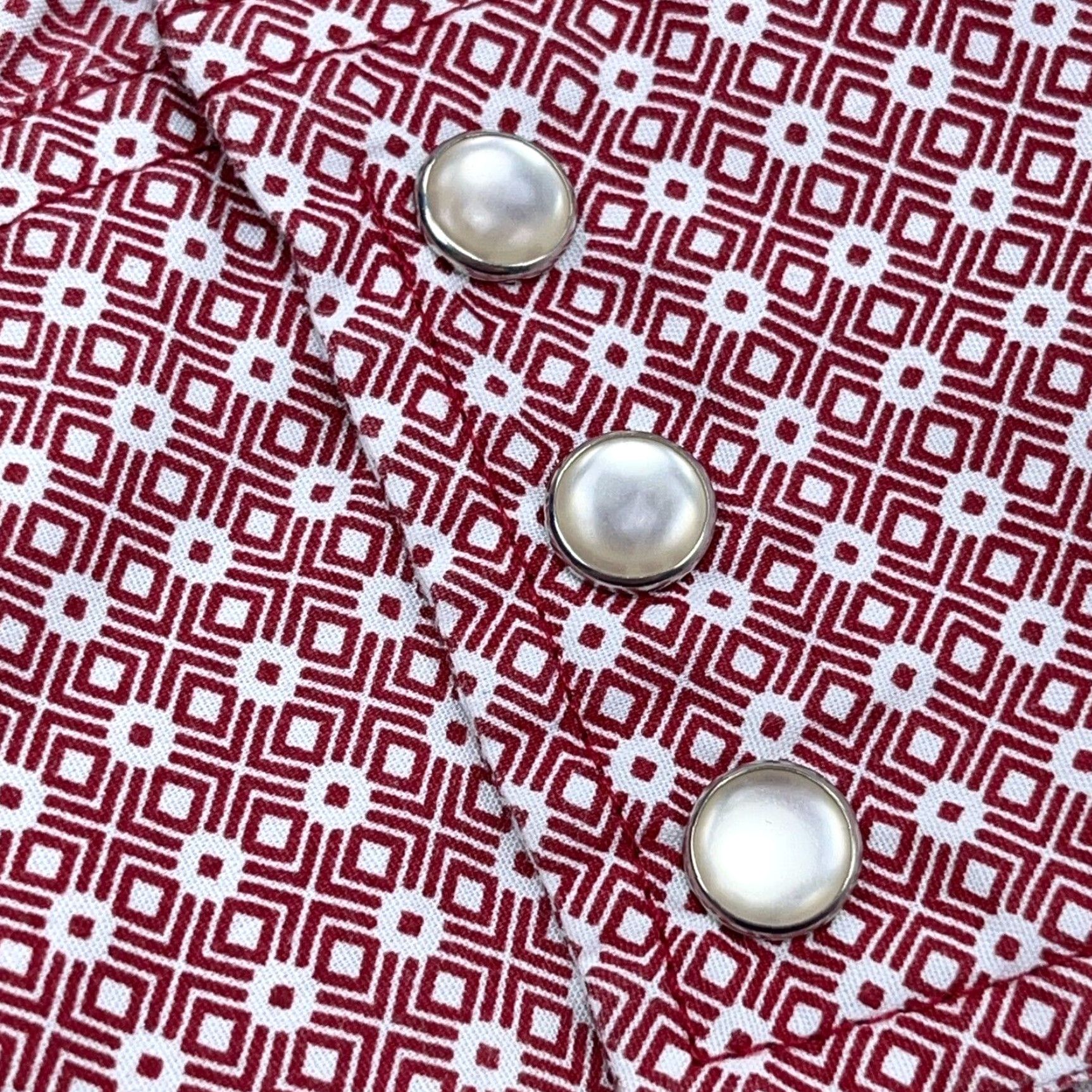 Wrangler VINTAGE Wrangler Western Shirt Men XL Red Pearl Snap Button Up Cowboy Wrancher Geometric Size US XL / EU 56 / 4 - 4 Thumbnail