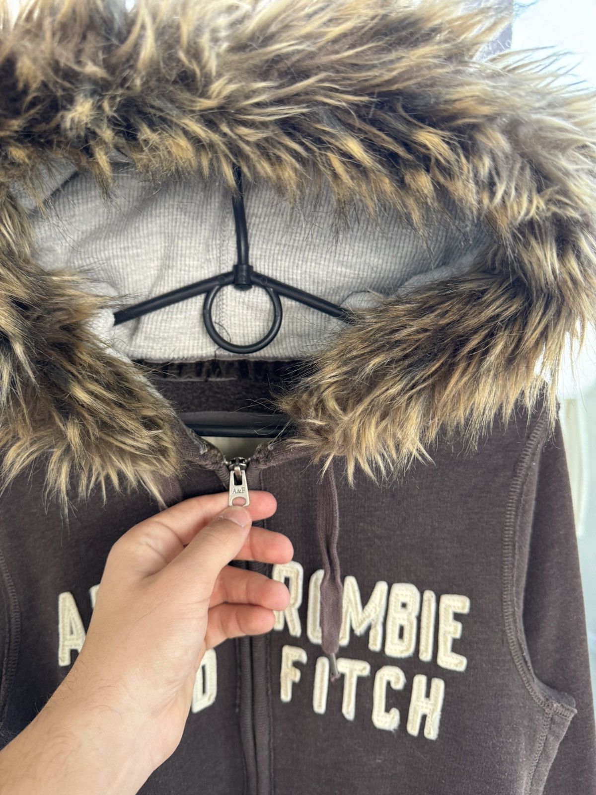 Abercrombie & Fitch Vtg Y2K If6was9 LGB Goa Vibe Abercrombie Fitch fur zip Hood Size S / US 4 / IT 40 - 3 Thumbnail