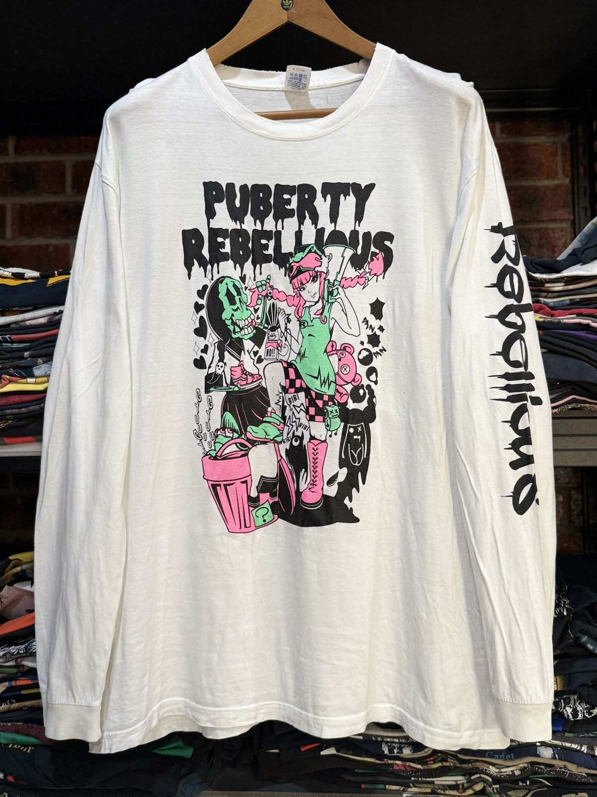 Band Tees Puberty Rebellious Punk Emo Japanese Long Sleeve Tee Size US XXL / EU 58 / 5 - 1 Thumbnail