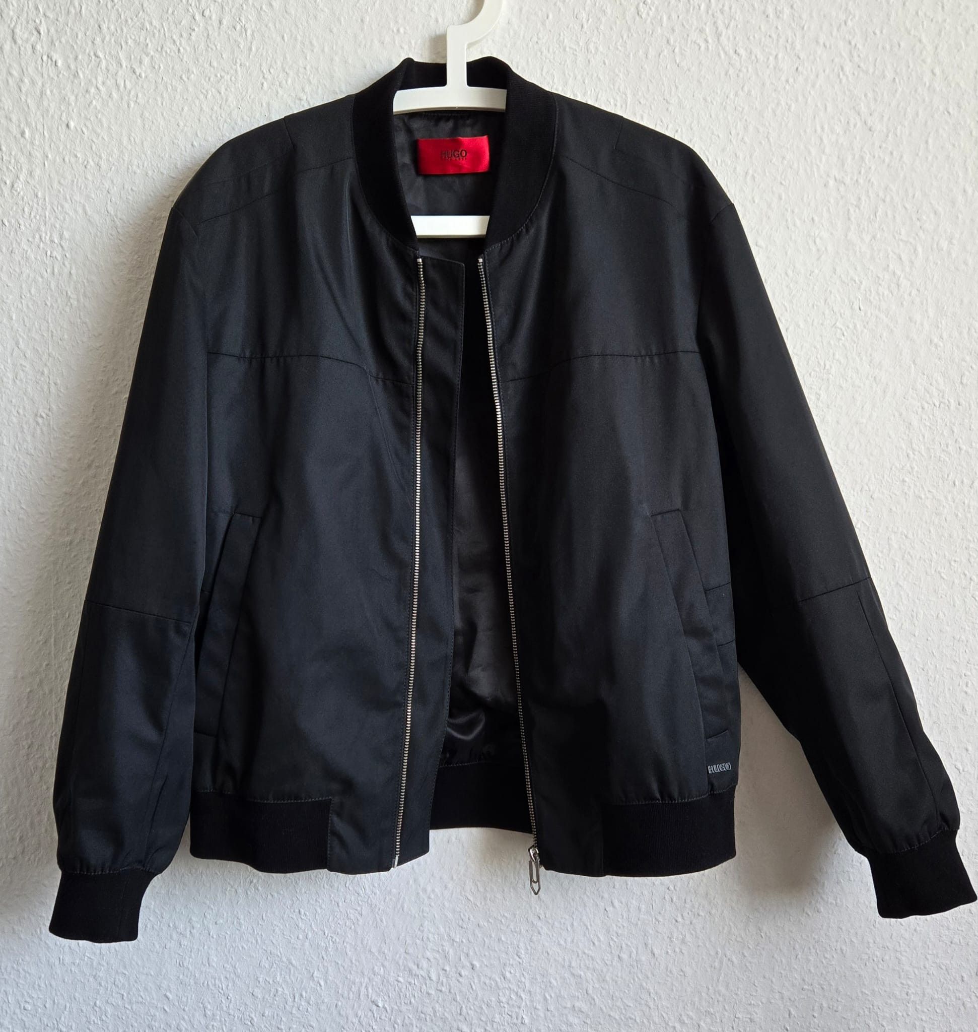 Hugo Boss HUGO BOSS Black Bomber Jacket Atomic Print & Metal Details Size US S / EU 44-46 / 1 - 1 Thumbnail