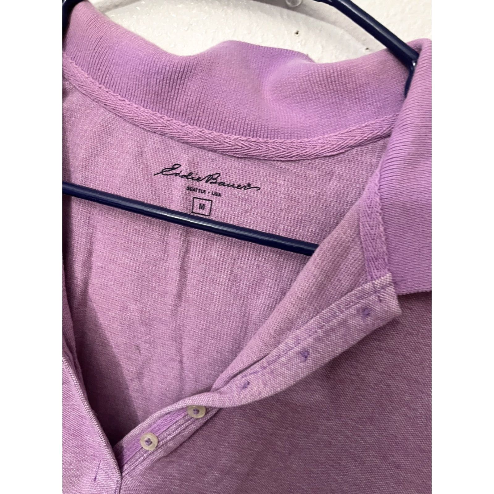 Eddie Bauer EDDIE BAUER Polo Shirt Womens Medium Light Purple Short Sleeve Casual 90s Size M / US 6-8 / IT 42-44 - 3 Thumbnail