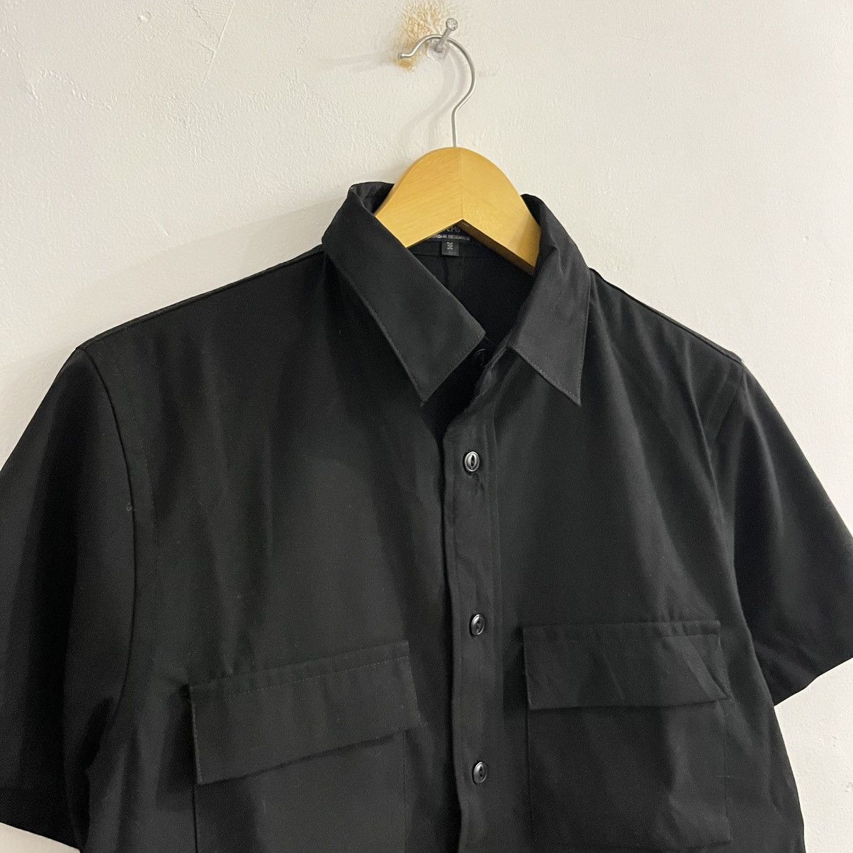 Japanese Brand Urban Research Black Two Pocket Button Up Shirt Size US M / EU 48-50 / 2 - 3 Thumbnail
