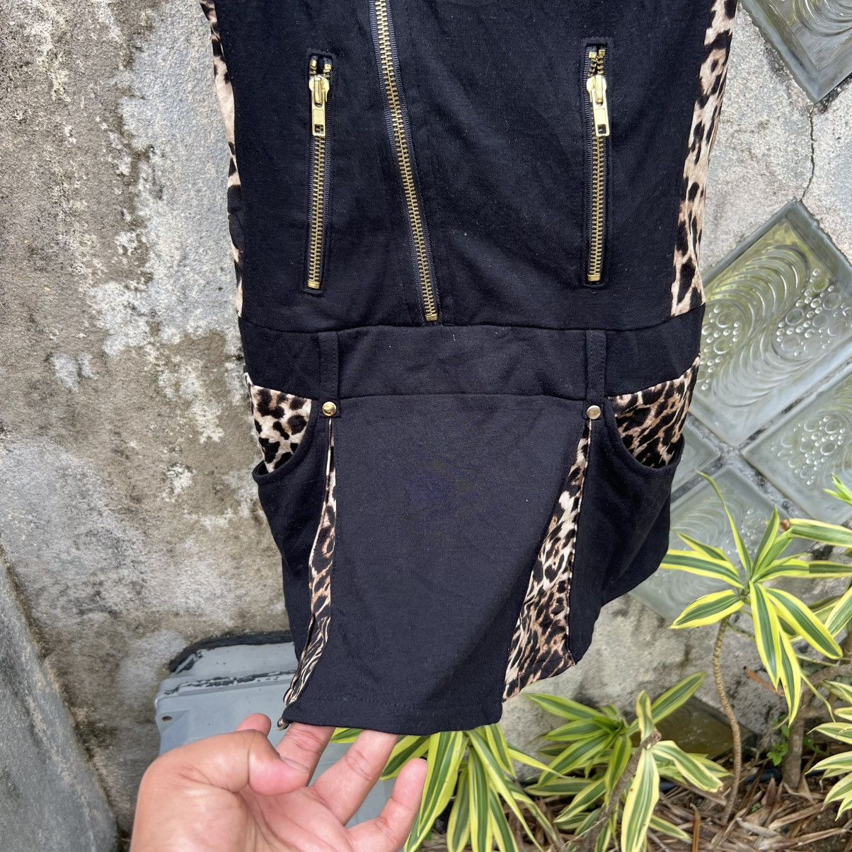 Japanese Brand “D.I.A. SPEC” ASYMMETRICAL PUNK SLEEVELESS ZIP DRESS LEOPARD Size XXS / US 00 / IT 34 - 4 Thumbnail