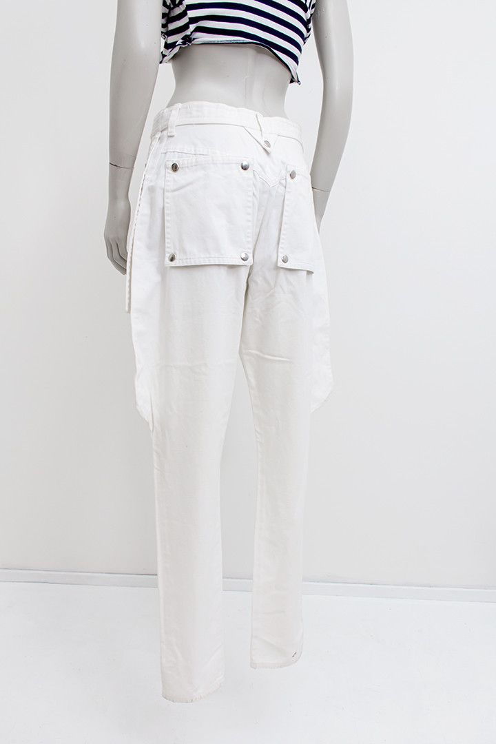 Kansai Yamamoto Vintage Kansai Yamamoto white cotton pants jodhpur style Size US 34 / EU 50 - 2 Thumbnail