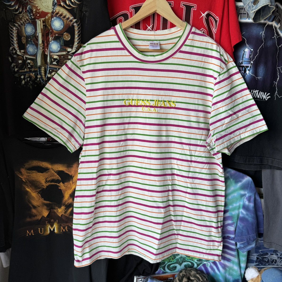 Guess Guess Farmers Market Produce Sean Wotherspoon Striped Shirt Size US XL / EU 56 / 4 - 2 Thumbnail