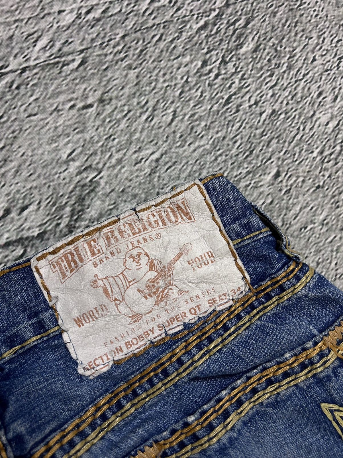 True Religion RARE True Religion jeans gold stitching Y2K Bobby Super QT Size US 29 - 5 Thumbnail
