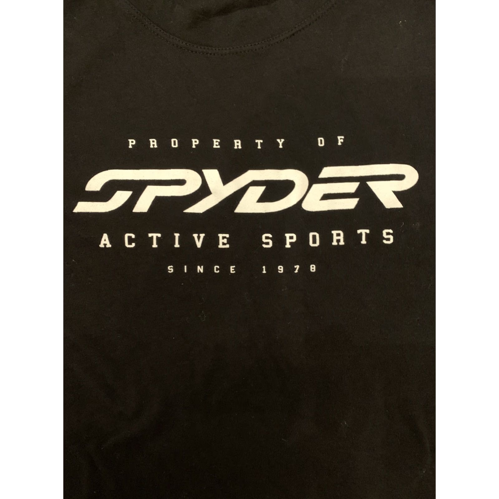 Spyder VINTAGE SPYDER 'Property of Spyder Active Sports' Black T-Shirt - size S Mens Regular Fit Crew Neck Short Sleeve Size US S / EU 44-46 / 1 - 2 Thumbnail