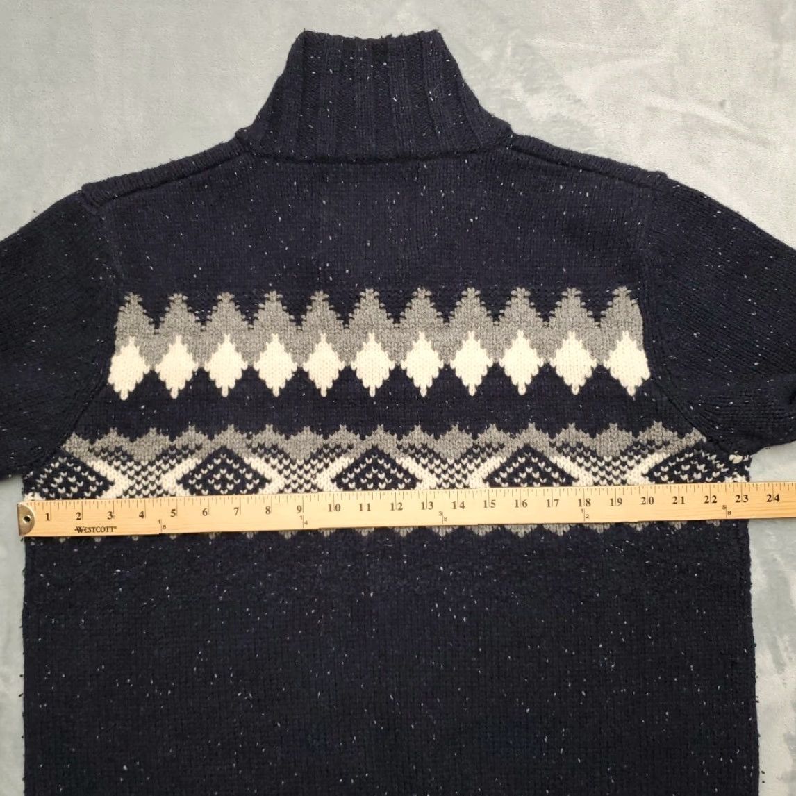Eddie Bauer VINTAGE Eddie Bauer Sweater Mens L Blue 100% Lambs Wool Heritage Chunky Fair Isle Nordic Mens Size US L / EU 52-54 / 3 - 6 Thumbnail