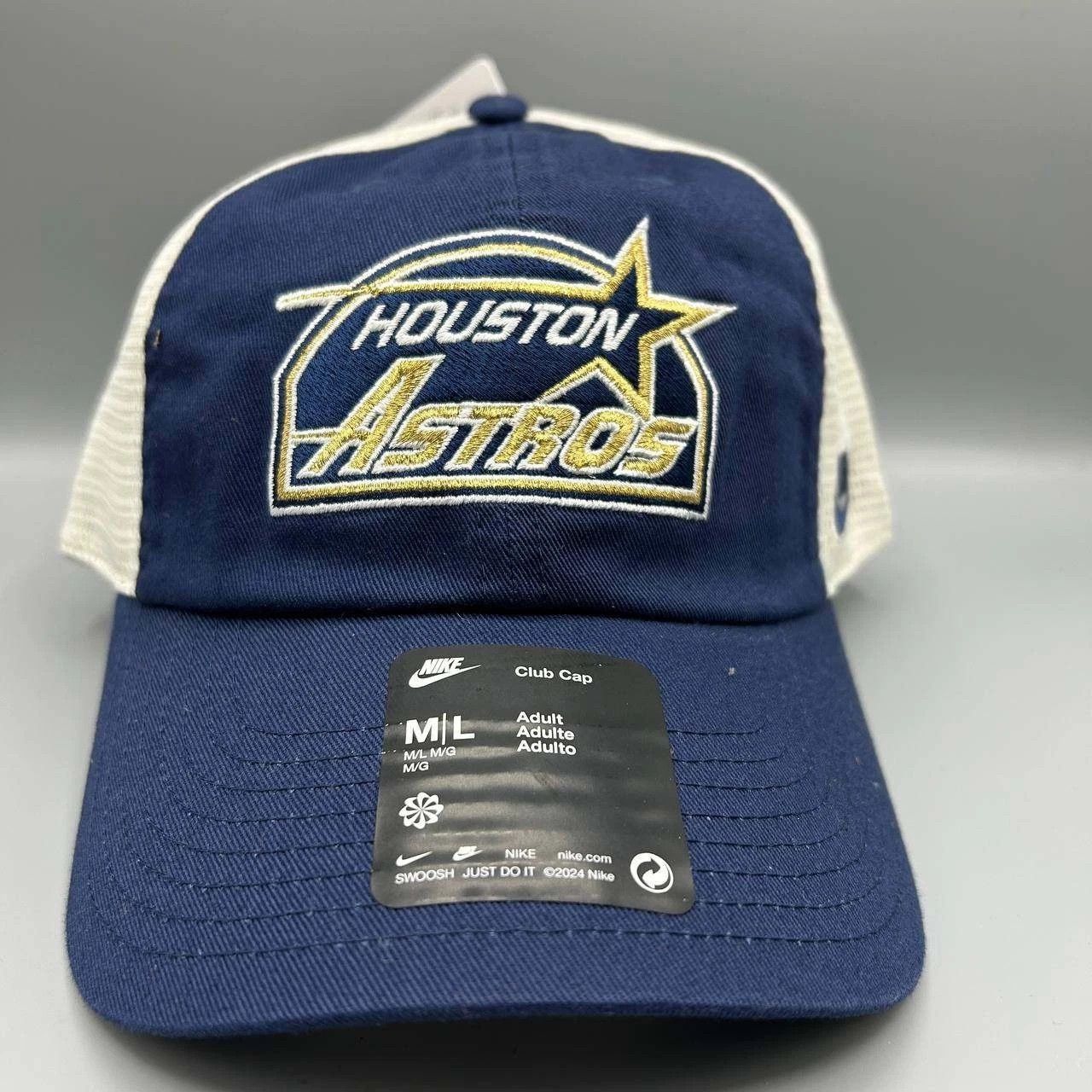 Nike Houston Astros x Nike Club Trucker Hat Men M-L Strap Back Size ONE SIZE - 1 Thumbnail
