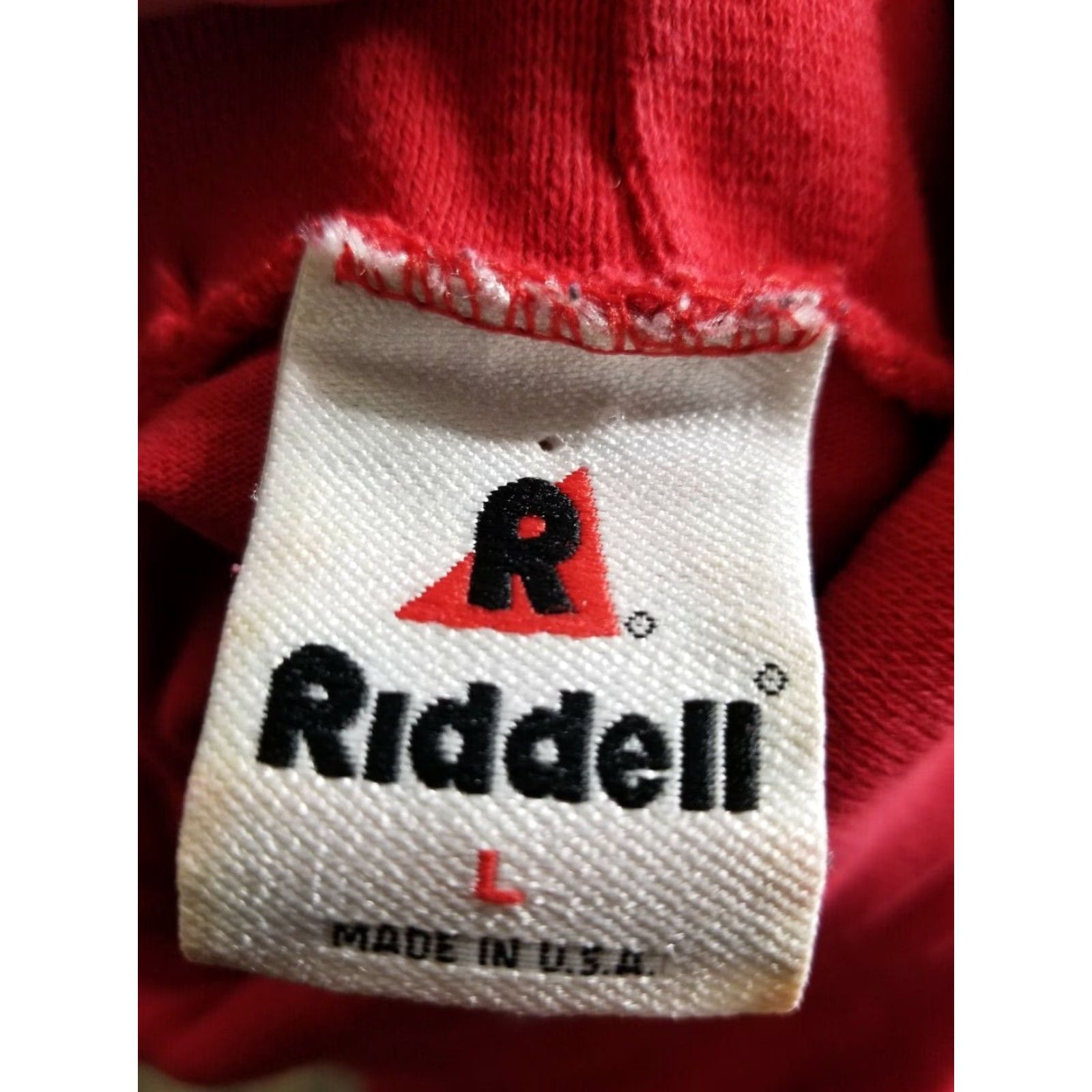 Riddell VINTAGE Riddell Detriot Red Wings Turtle Neck Shirt Mens Large Long Sleeve Red 100% Cotton Football Retro Size US L / EU 52-54 / 3 - 6 Thumbnail