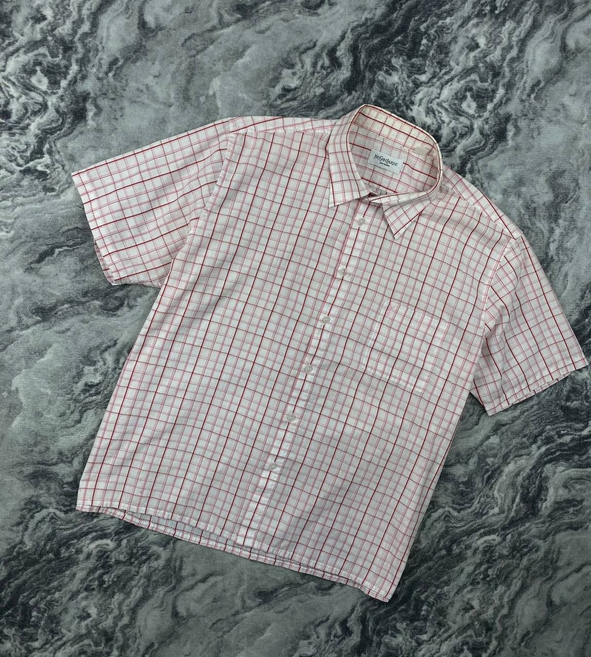 Yves Saint Laurent Yves Saint Laurent YSL Short Sleeve Shirt Buttons Size US XXL / EU 58 / 5 - 1 Thumbnail
