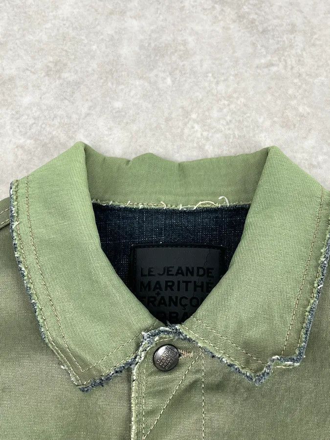 Marithe + Francois Girbaud 1990s Marithé + François Girbaud Khaki Cropped Cargo Denim Jacket Size US S / EU 44-46 / 1 - 8 Thumbnail