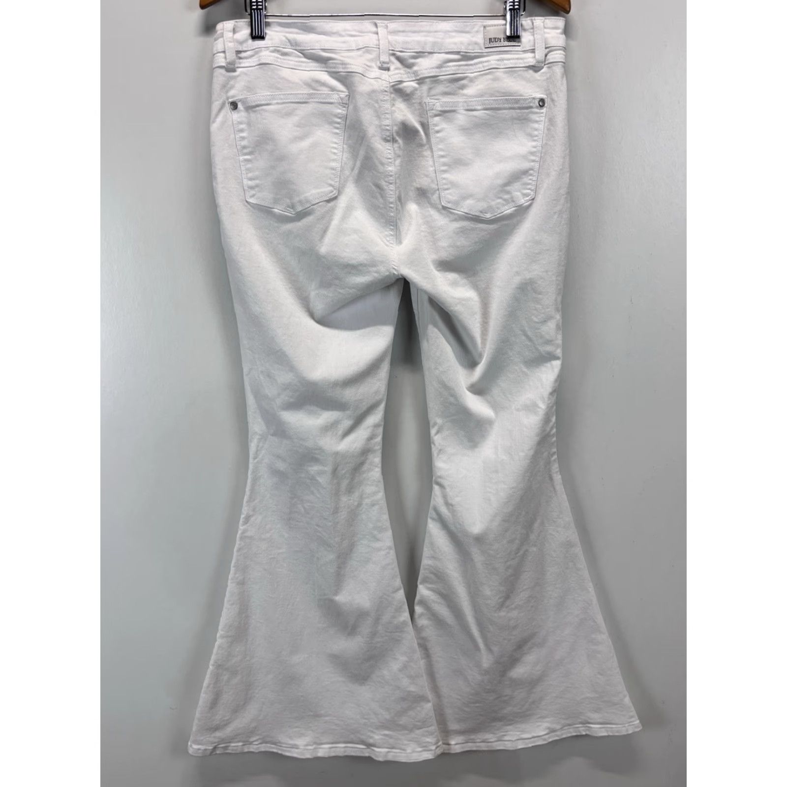 Vintage VINTAGE Judy Blue Flared Jeans Women’s Size 32 White Cotton Blend Bell Bottoms Stretch Size 24" / US 00 / IT 34 - 3 Thumbnail