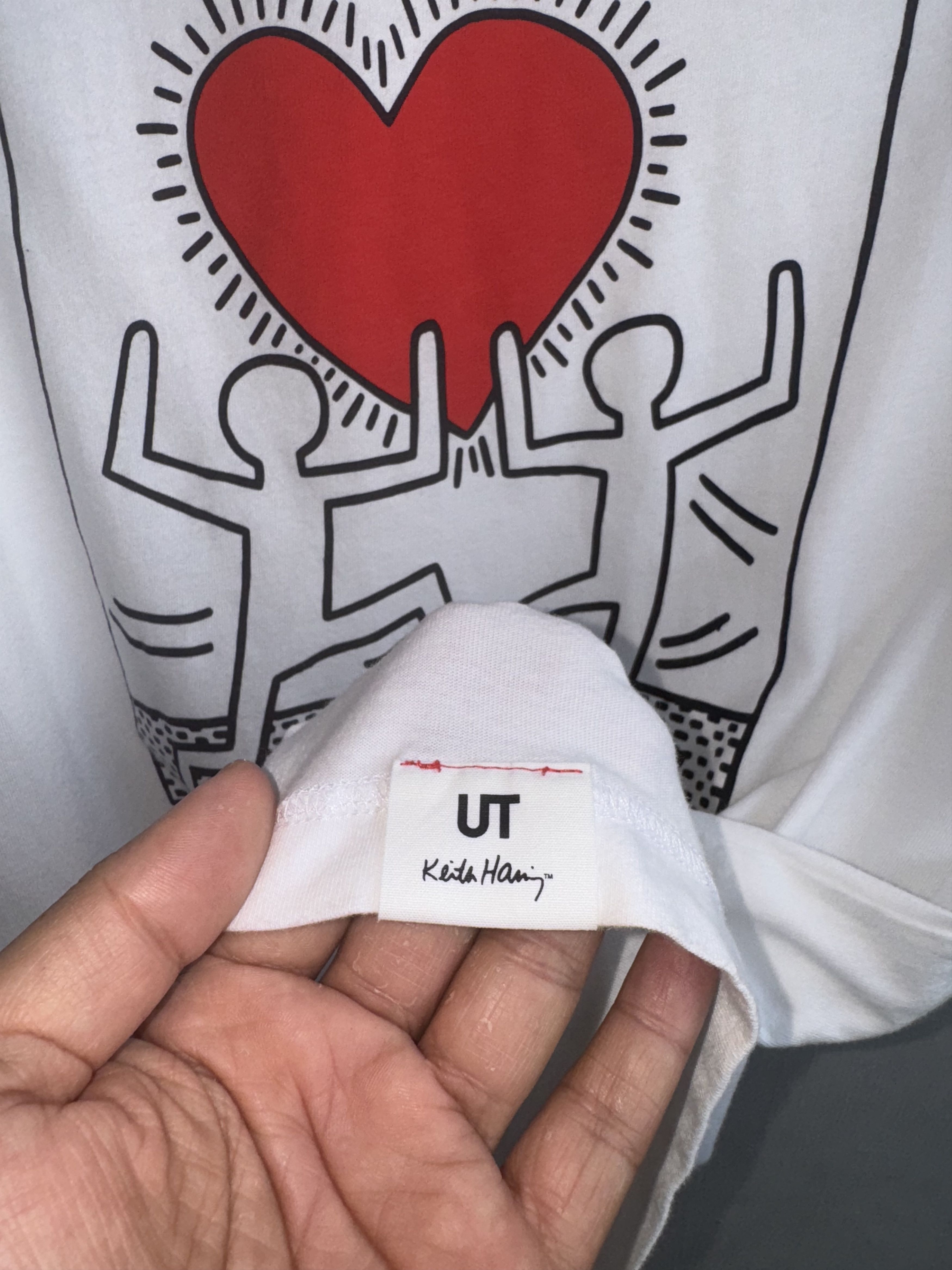 Keith Haring × Uniqlo keith Haring White Art Monet Peace Uniqlo Shirt Size US L / EU 52-54 / 3 - 4 Thumbnail