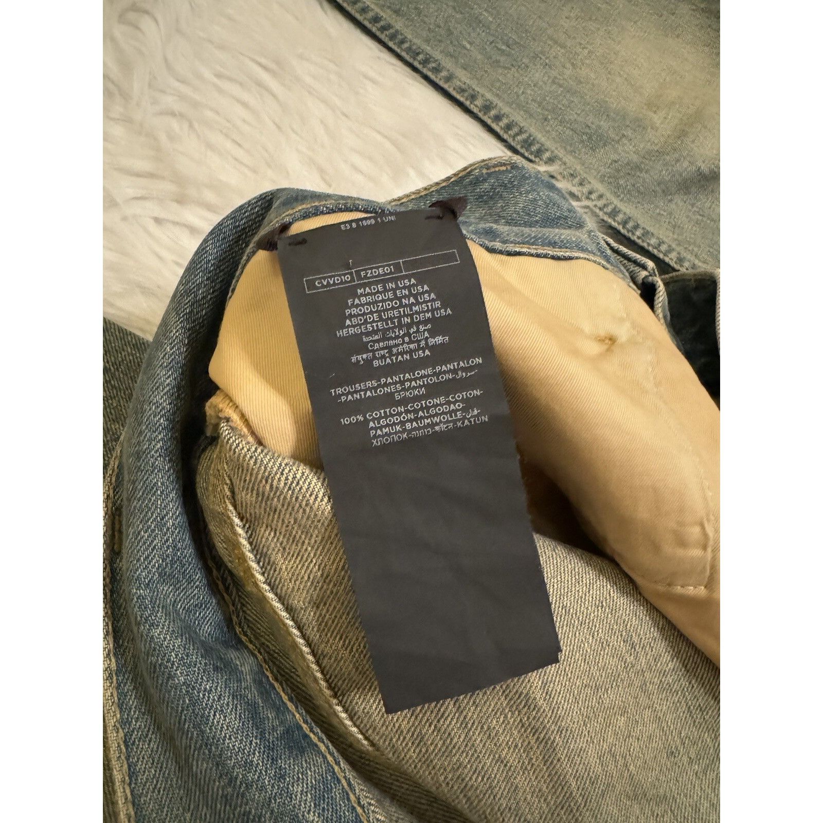 Ermenegildo Zegna × Fear of God Fear Of God x Ermenegildo Zegna Denim Jeans Light Blue 32 Size US 32 / EU 48 - 8 Thumbnail