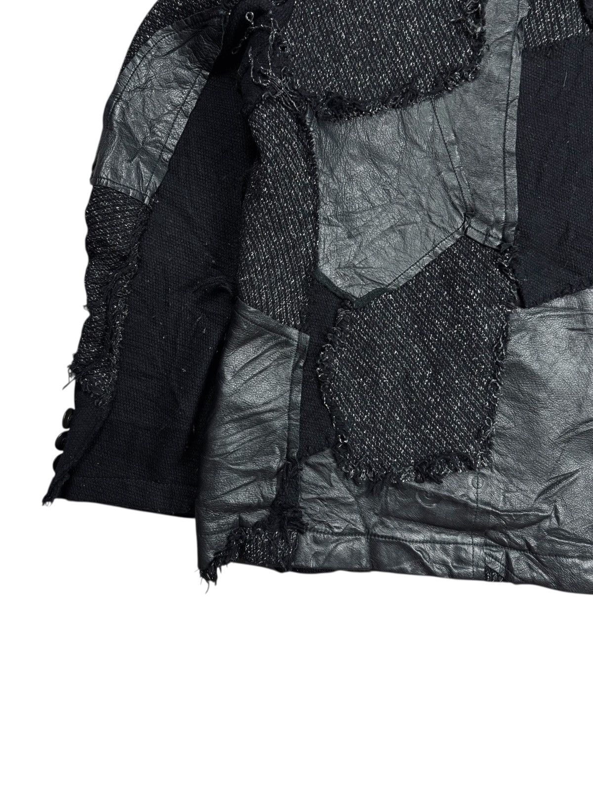 Yohji Yamamoto Archive Y'S - Patchwork Wool Leather Jacket Size US M / EU 48-50 / 2 - 5 Thumbnail
