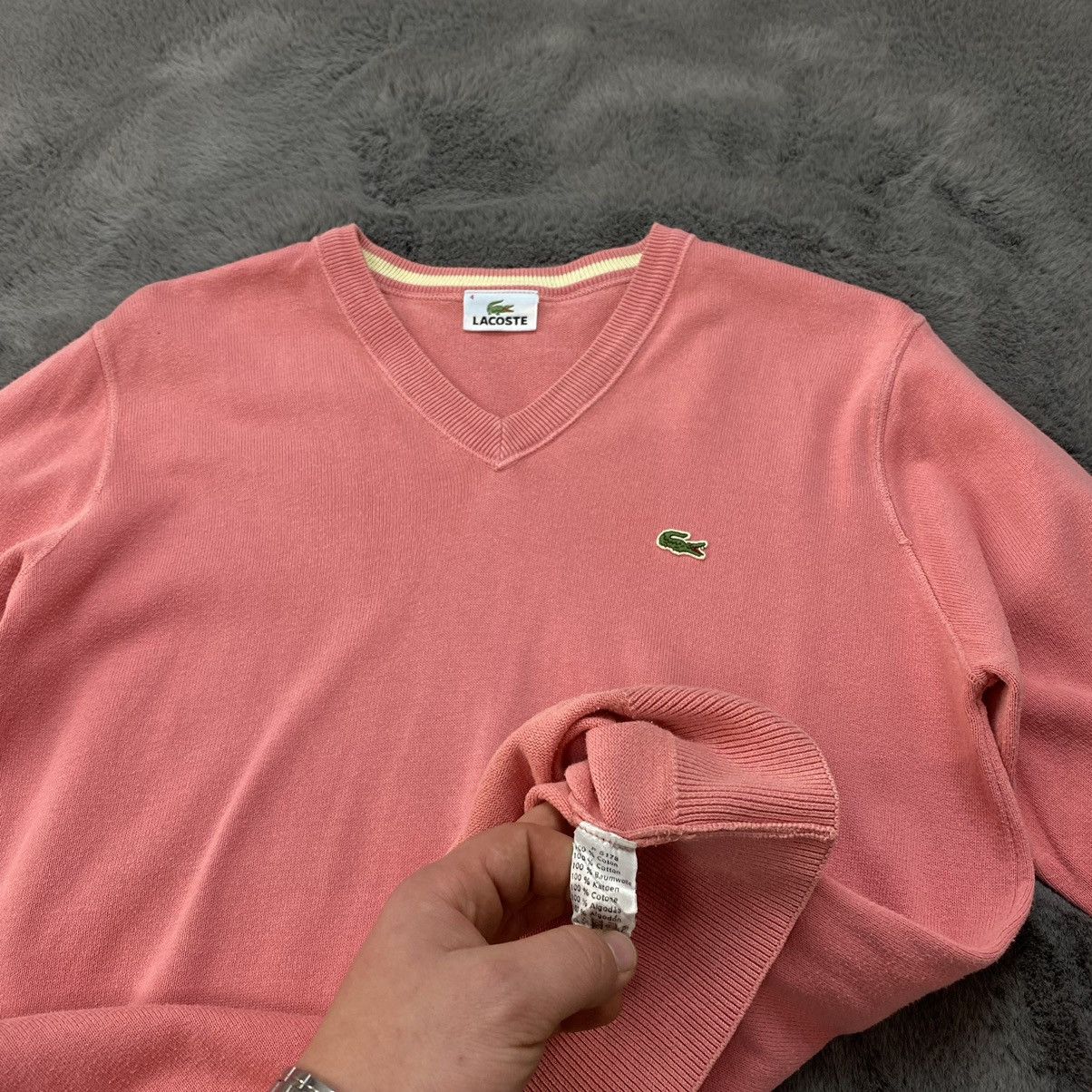 Lacoste × Vintage *90's Rare! Vintage Lacoste Cardigan Sweater Vneck Knit Size US M / EU 48-50 / 2 - 9 Thumbnail