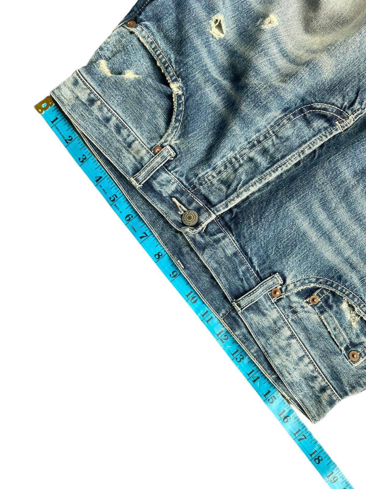 If Six Was Nine Press Clothing Distresed Denim Size US 33 - 18 Thumbnail