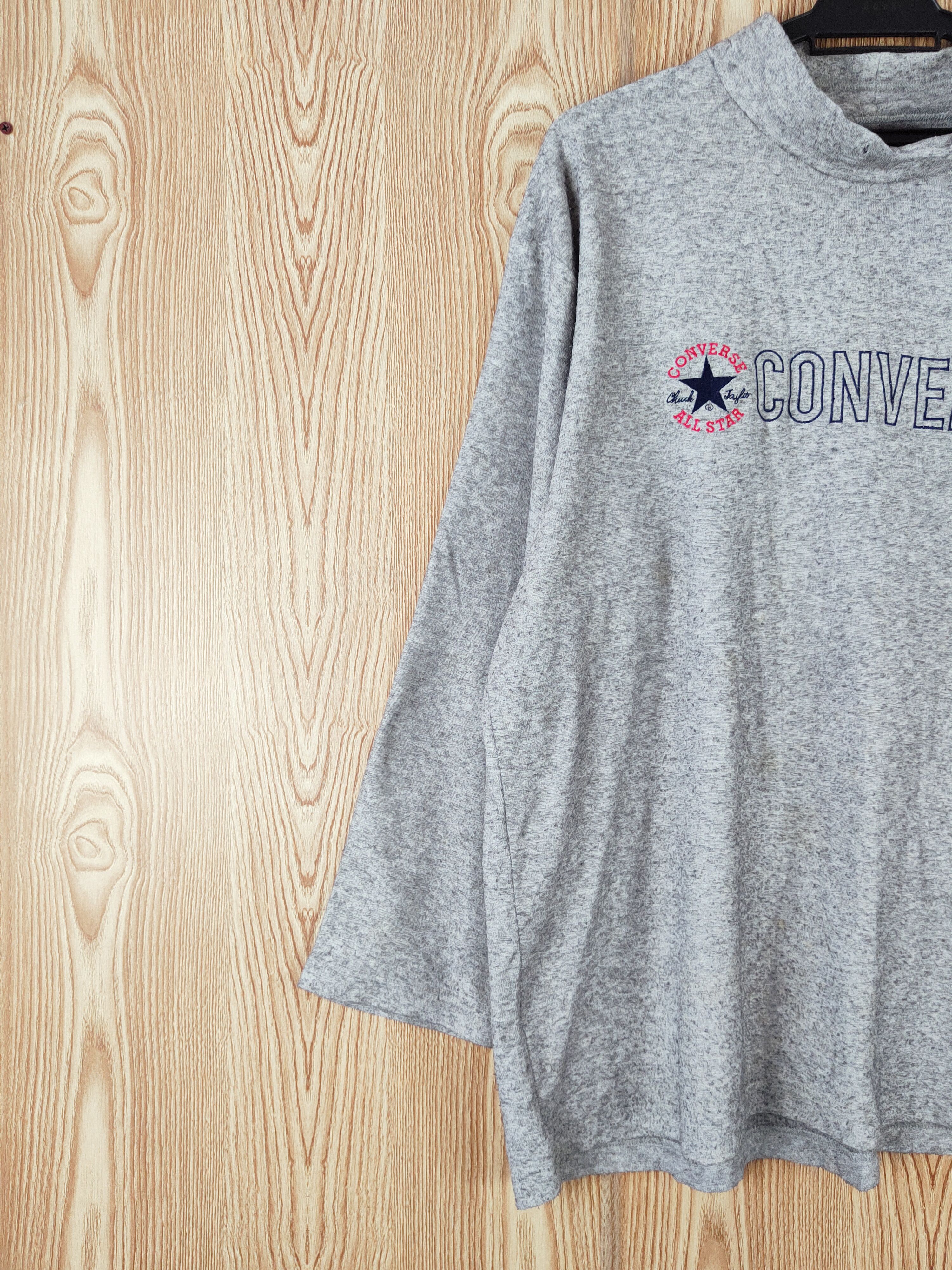 Converse Converse Gray Long Sleeve vintage #W884 Size US XL / EU 56 / 4 - 4 Thumbnail