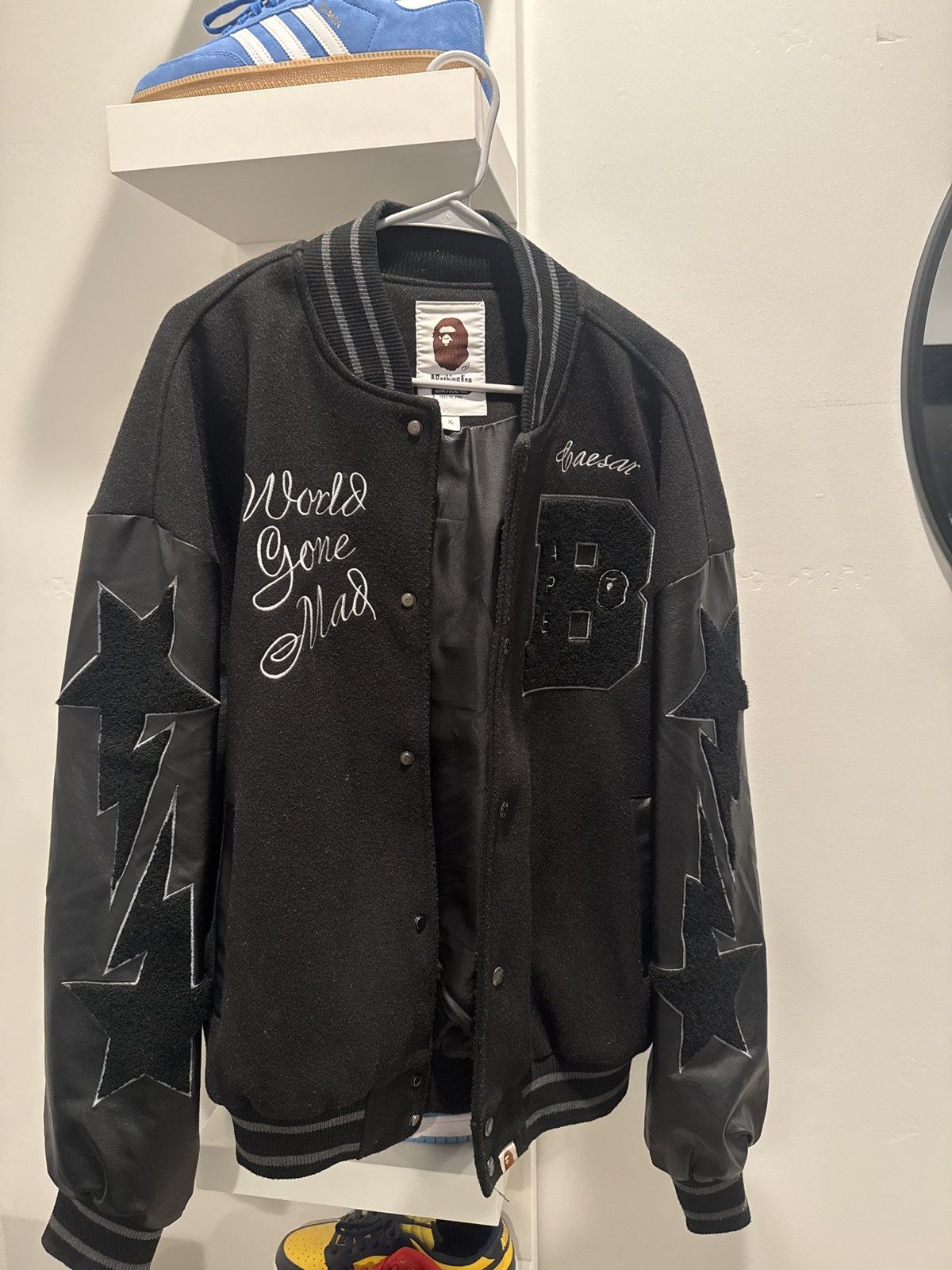 Bape World Gone Mad Varsity Jacket