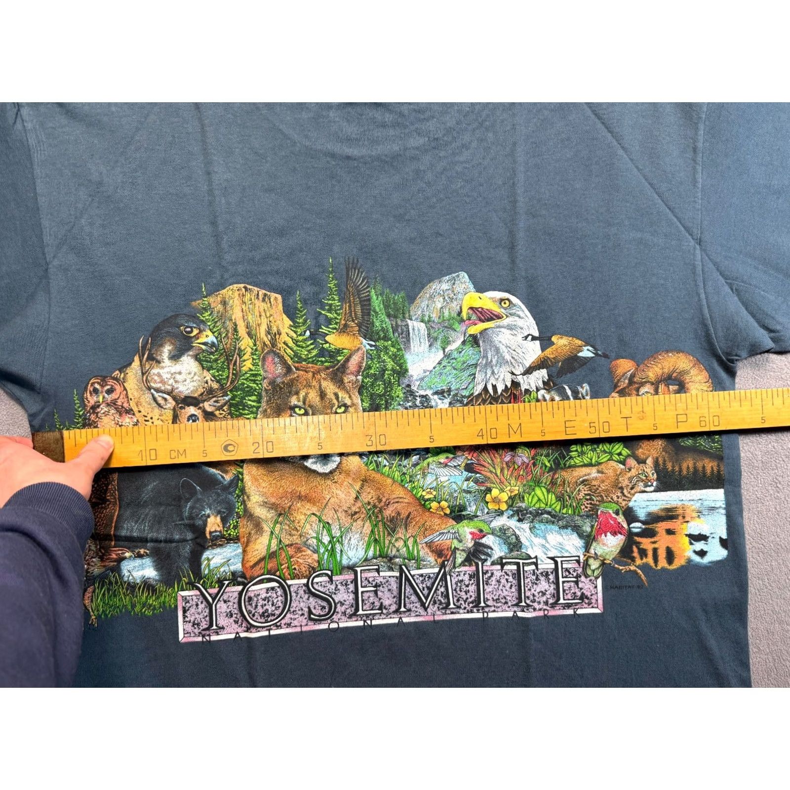 Habitat Habitat Vintage Yosemite Park AOP Mens T-Shirt 2XL Blue/Green Size US XXL / EU 58 / 5 - 2 Thumbnail