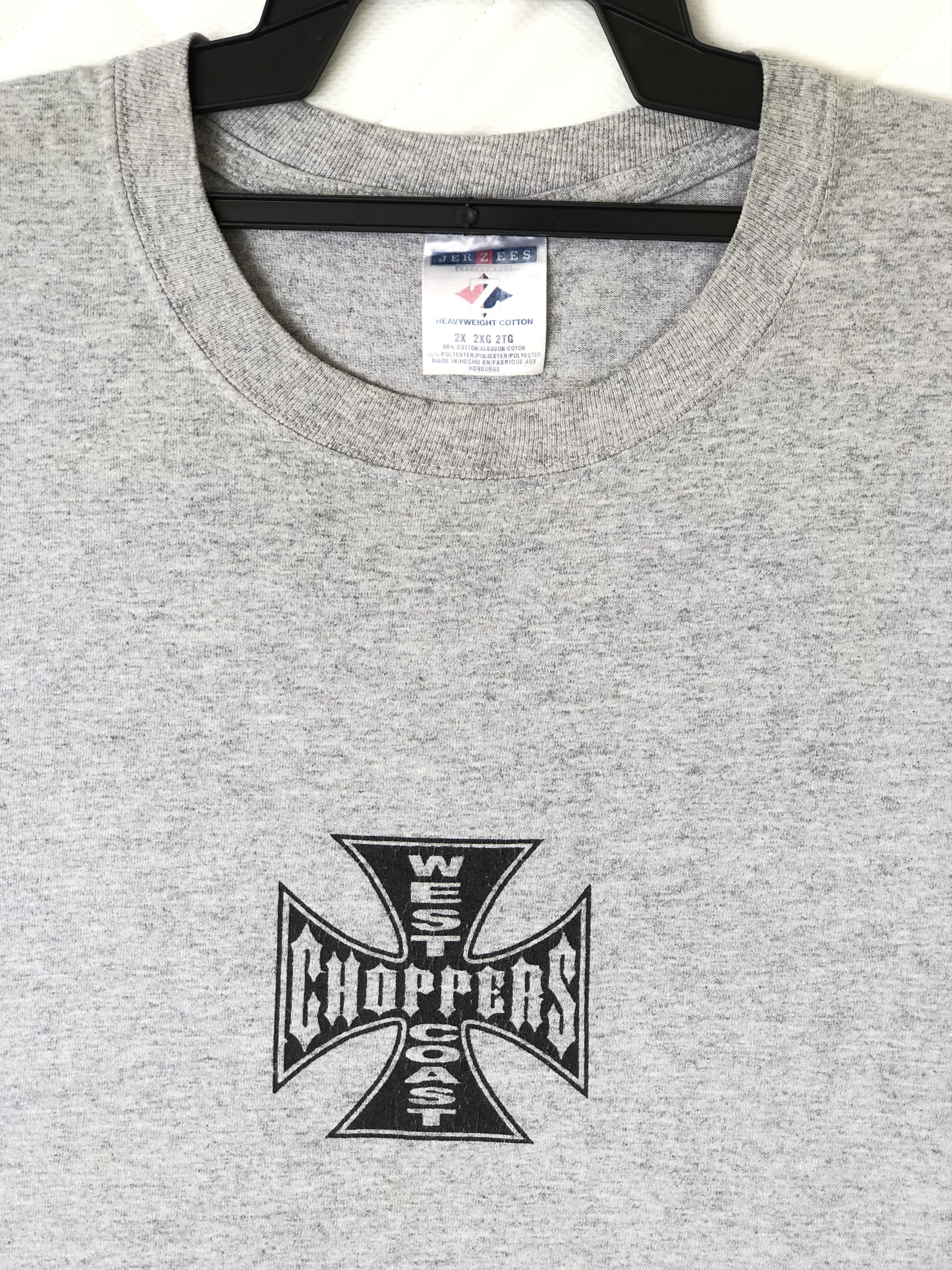 Vintage Vintage WEST COAST CHOPPERS Gray Tee Size US XXL / EU 58 / 5 - 4 Thumbnail