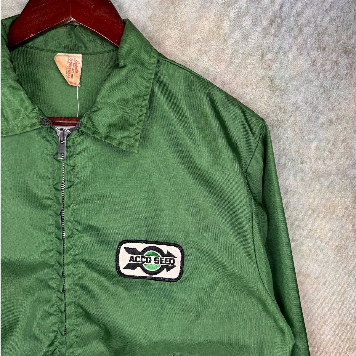 Vintage VTG 70s Racing Full Zip Jacket Mens Sz M Green Patch Size US M / EU 48-50 / 2 - 6 Thumbnail