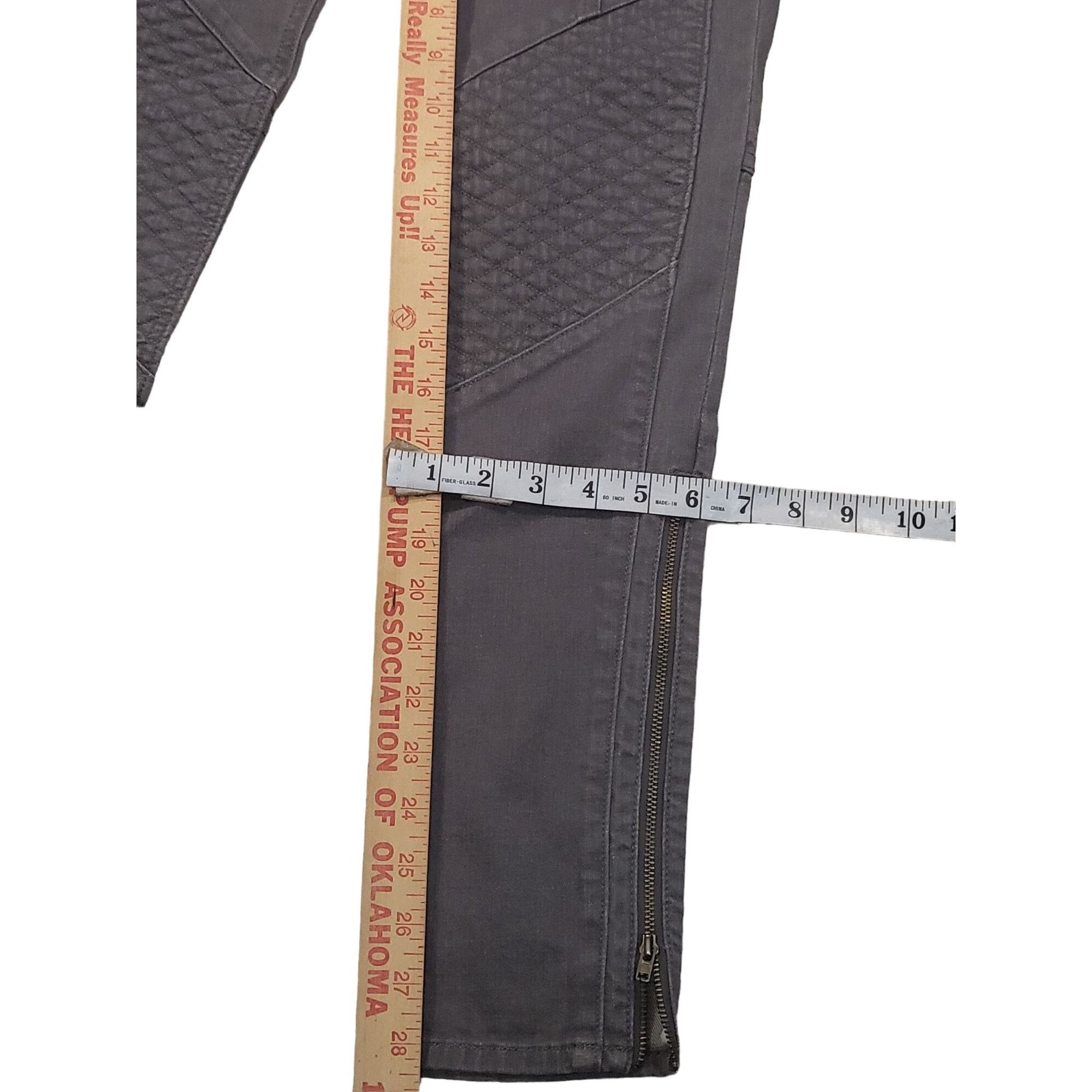SKINGRAFT Skingraft Moto Jeans Women Sz 27 Charcoal Gray Straight Leg Size 27" / US 4 / IT 40 - 5 Thumbnail